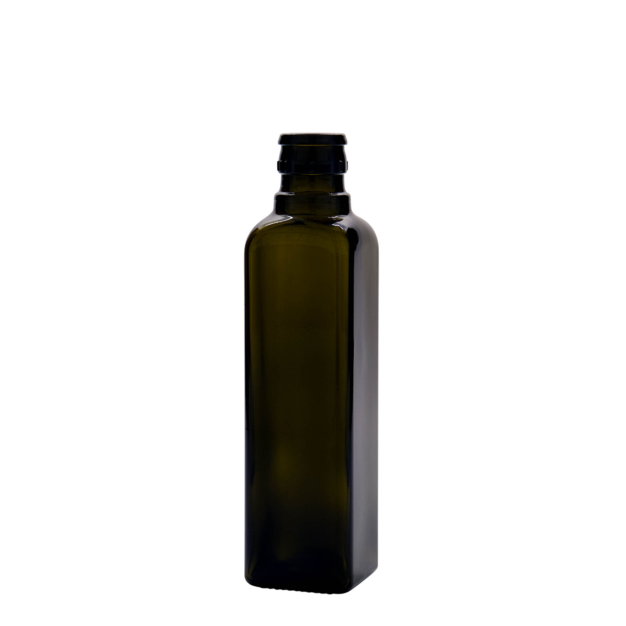 250 ml äädika-/õliflask 'Quadra', klaas, ruudukujuline, antiikroheline, avaus: DOP