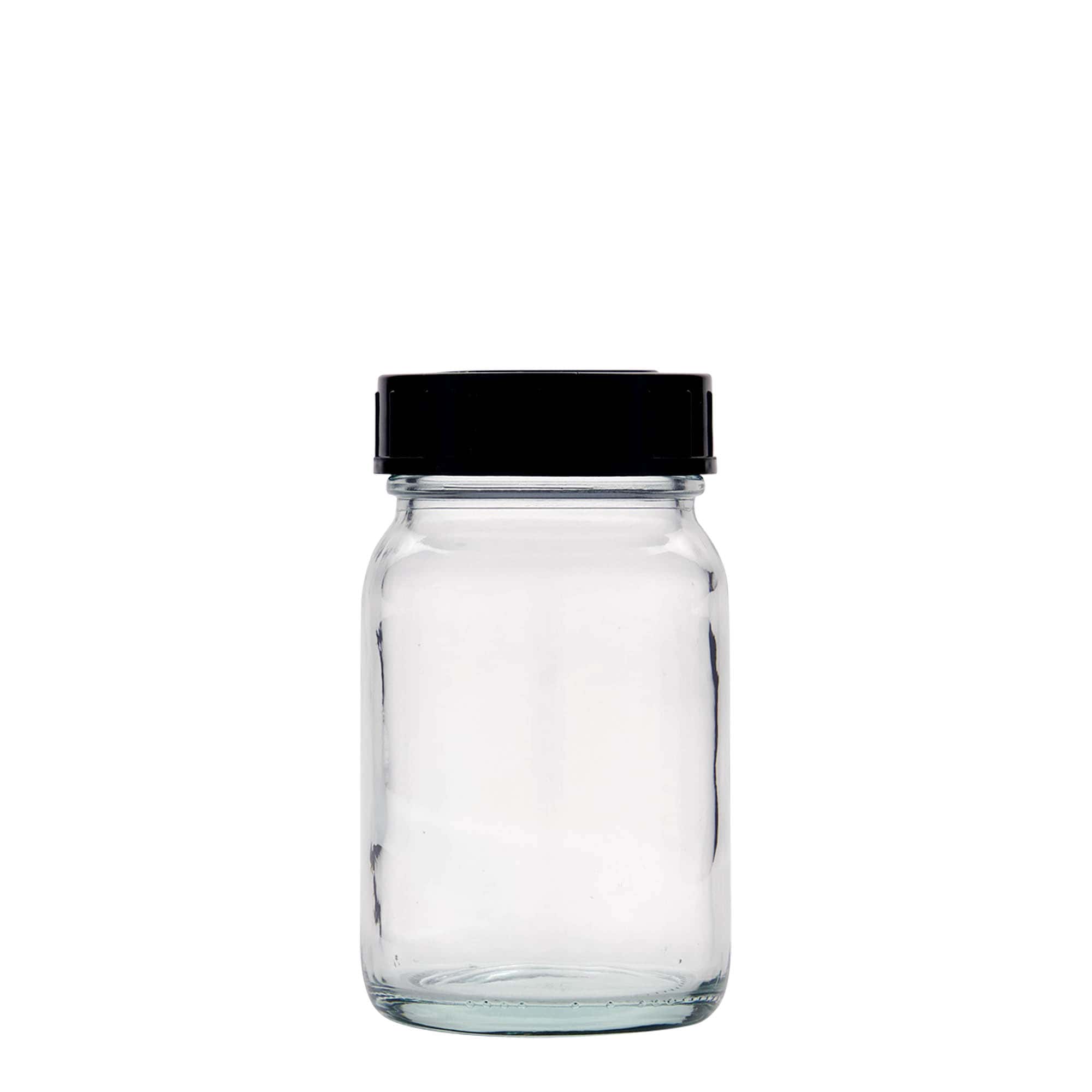 200 ml laiakaelne klaaspurk, ava: DIN 55