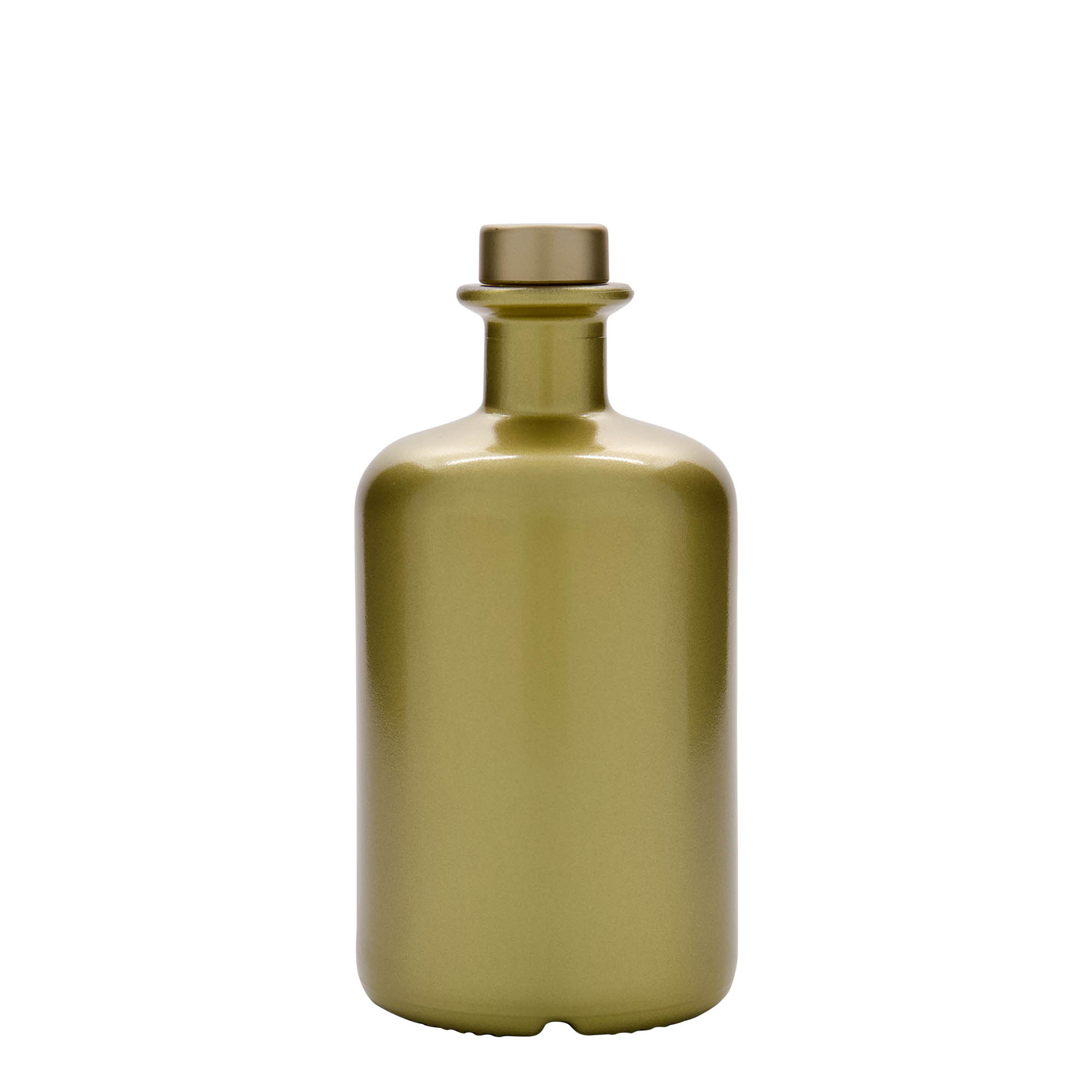 500 ml klaaspudel apteekrile, kuldne, suuava: kork