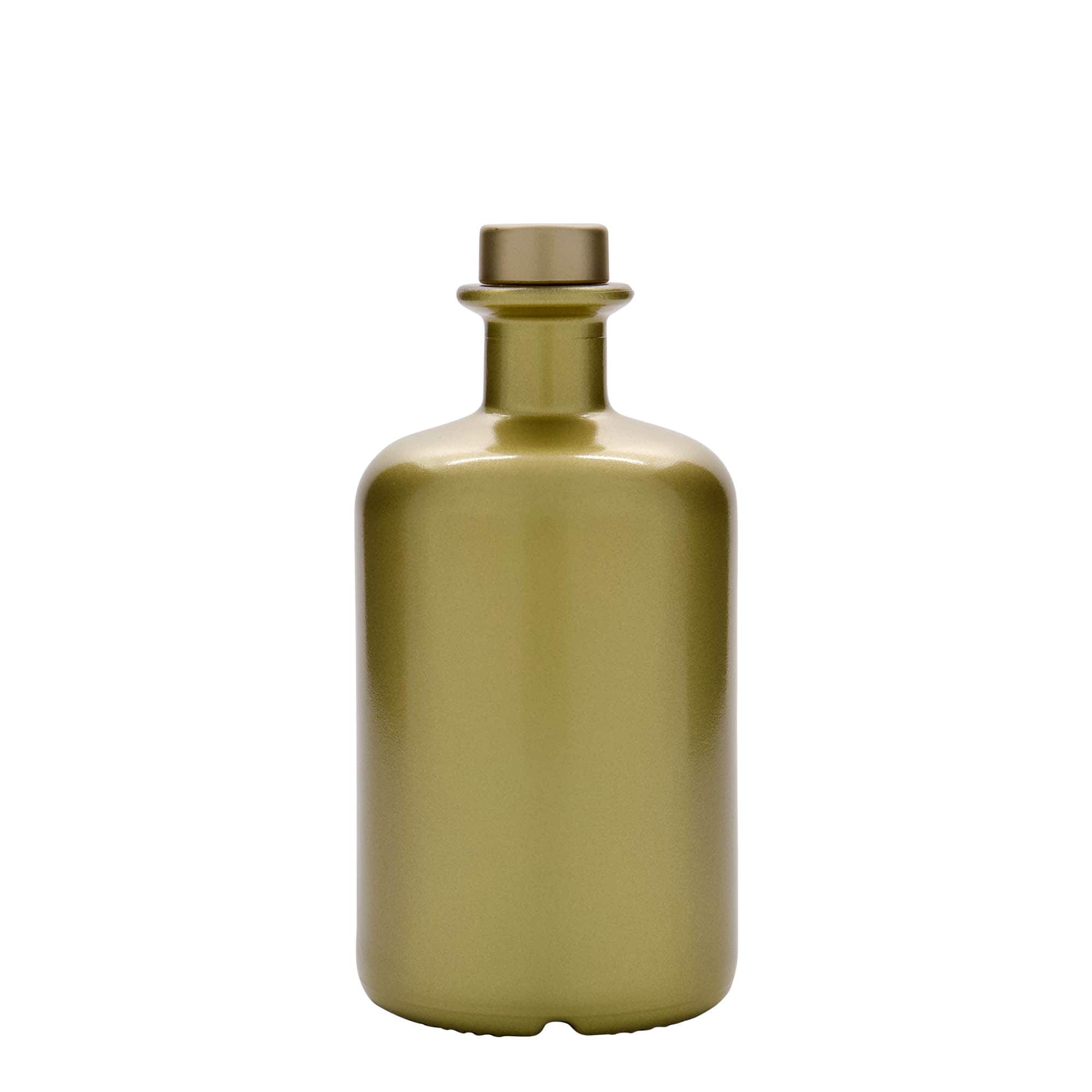 500 ml klaaspudel apteekrile, kuldne, suuava: kork