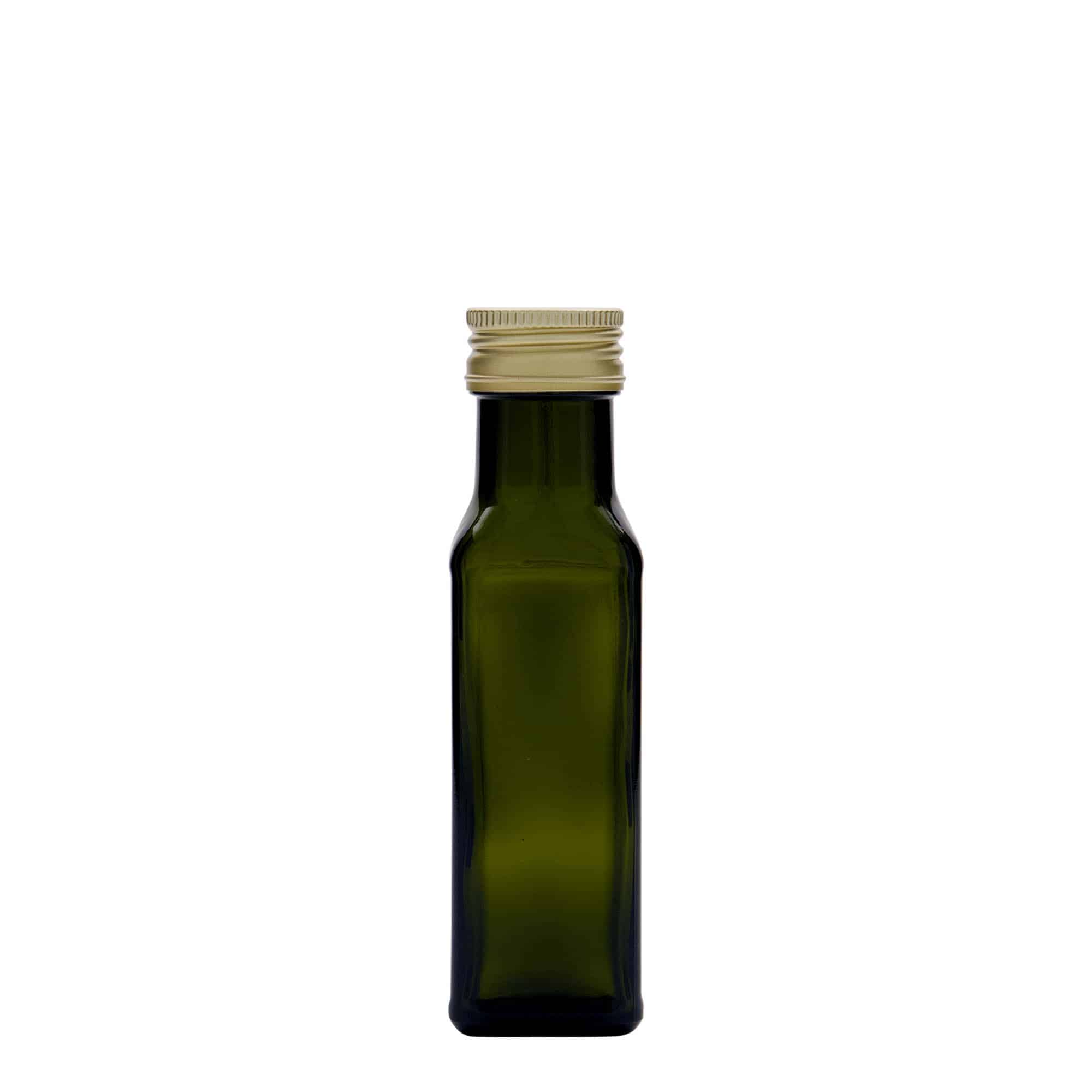 100 ml klaaspudel 'Marasca', ruudukujuline, antiikroheline, ava: PP 31,5