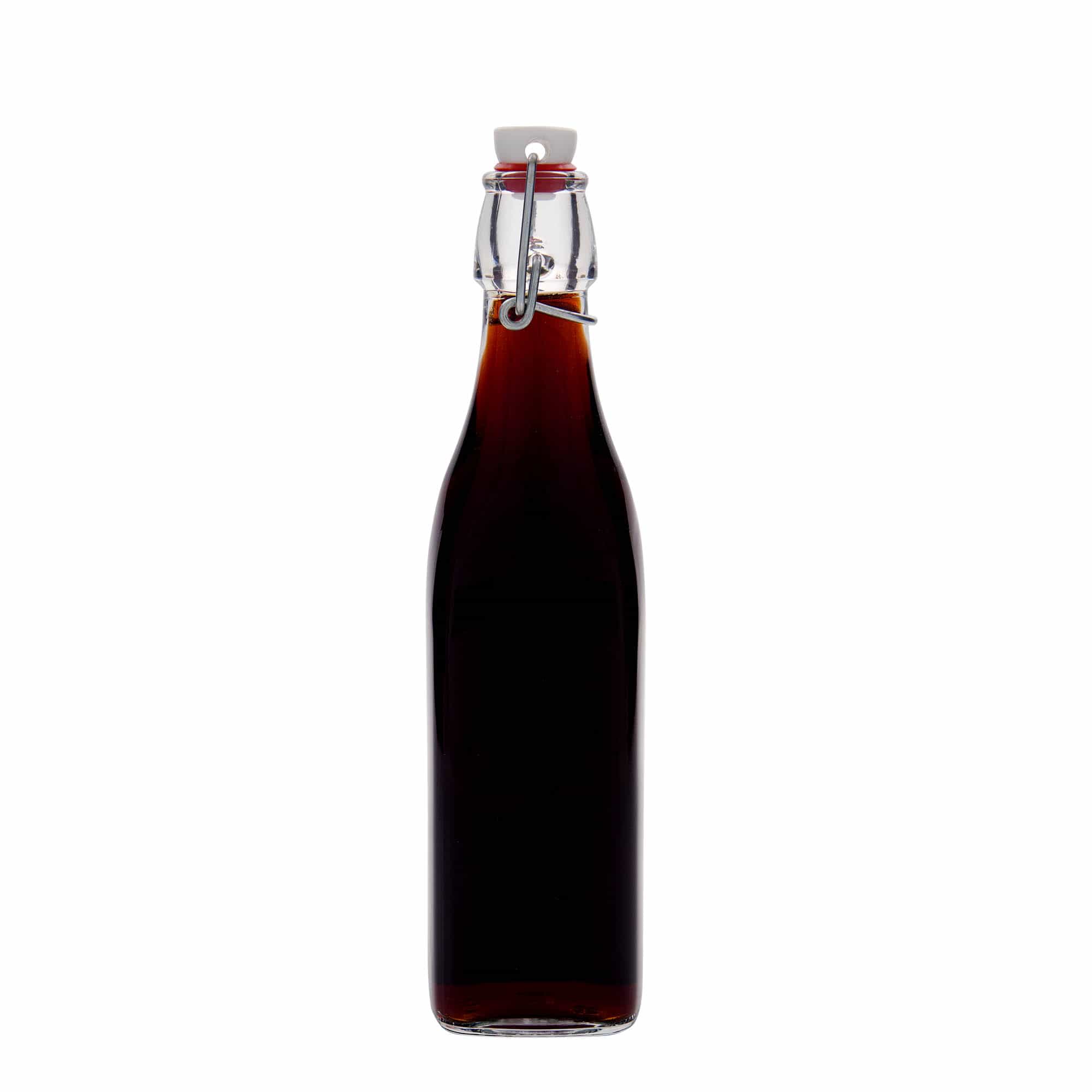 500 ml klaaspudel 'Sving', ruudukujuline, sulgur: traatkork