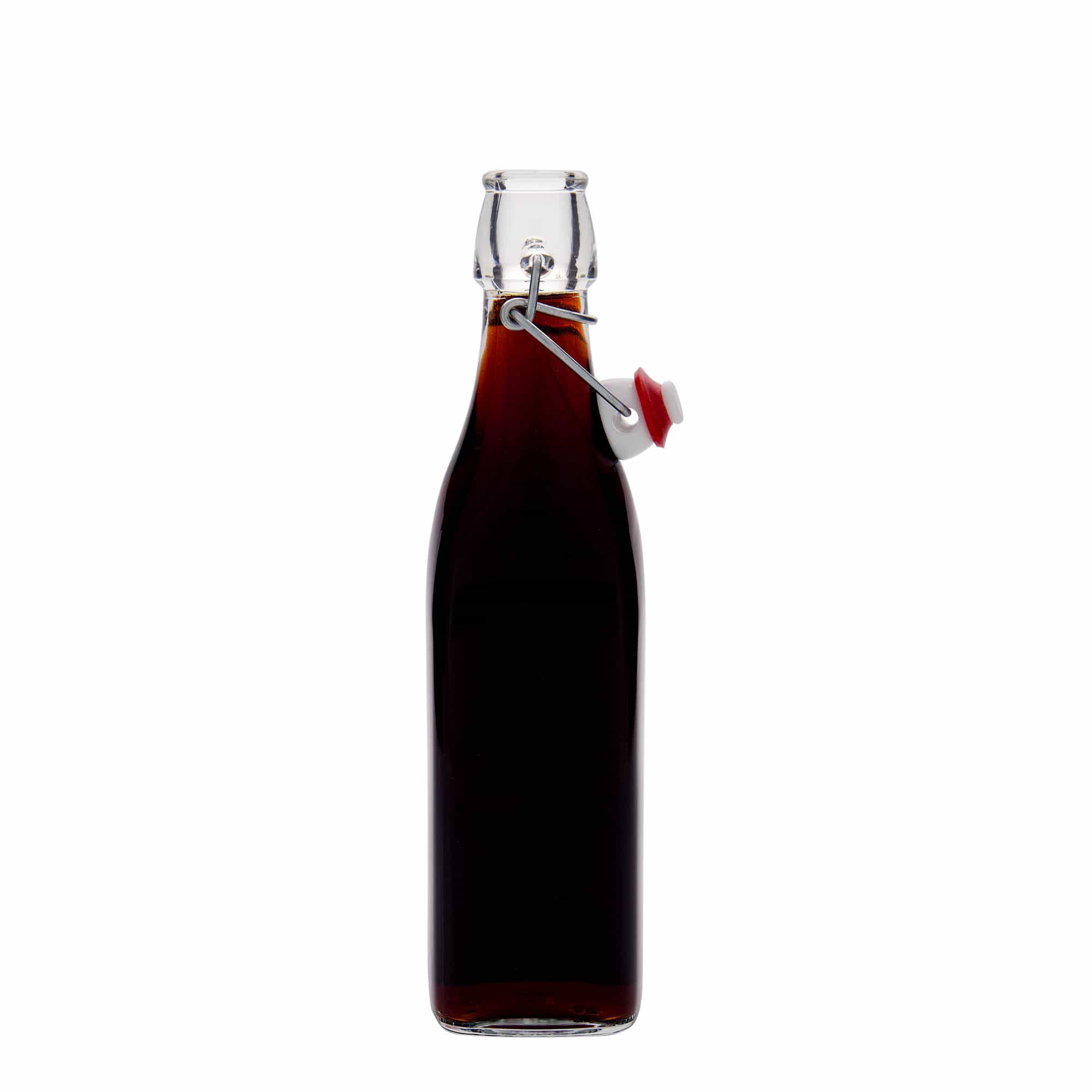 500 ml klaaspudel 'Swing, ruudukujuline, suuava: klambrikork'