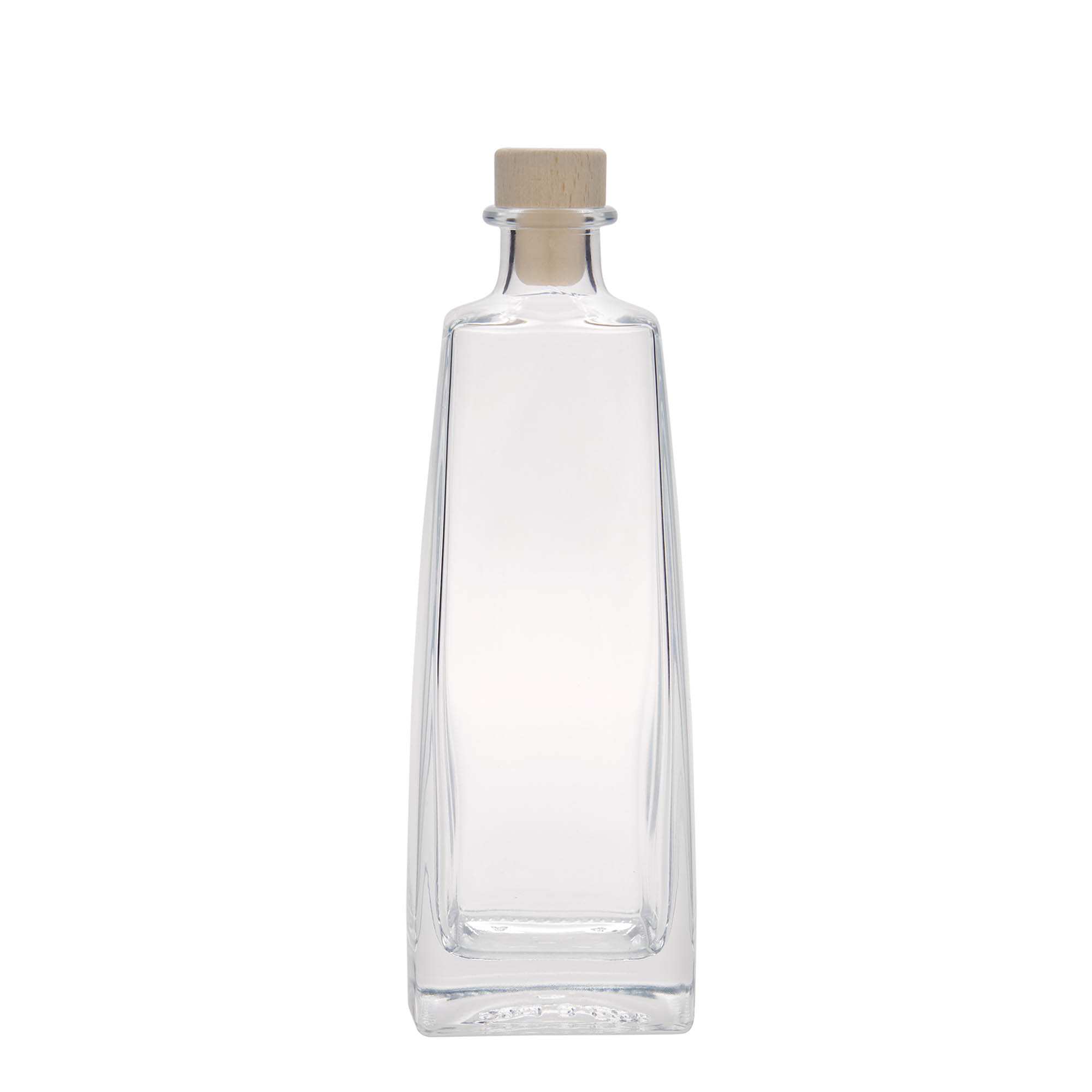 500 ml klaaspudel 'Timmy', ristkülikukujuline, sulgur: kork