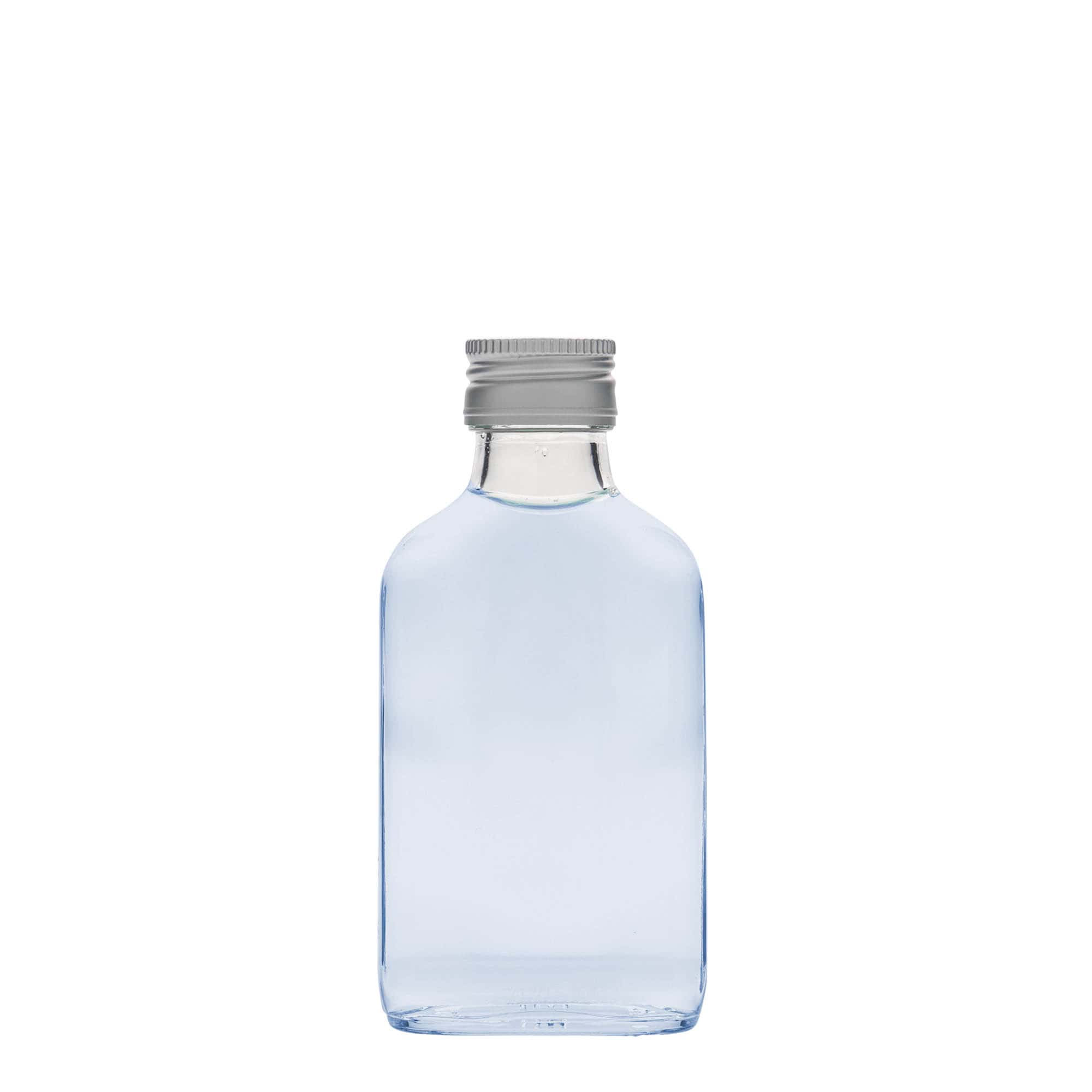 100 ml taskupudel, ristkülikukujuline, klaas, ava: PP 28