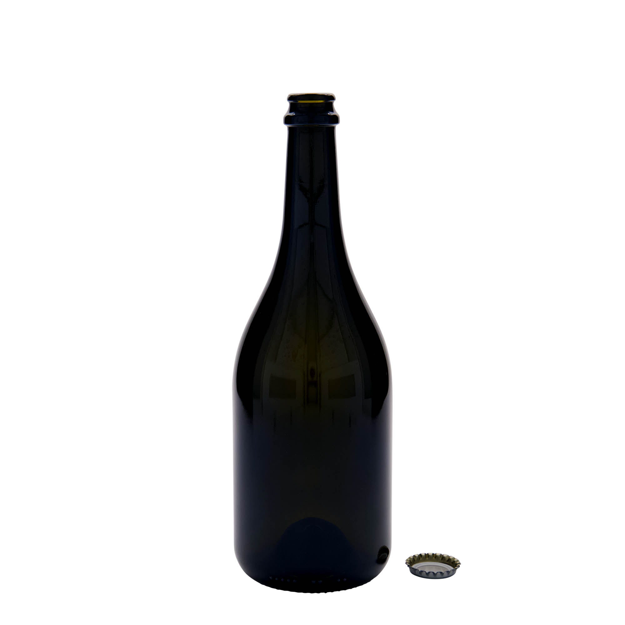 750 ml õllepudel 'Horta', klaas, antiikroheline, suuava: kroonkaan 750 ml õllepudel 'Horta', klaas, antiikroheline, suuava: kroonkaan
