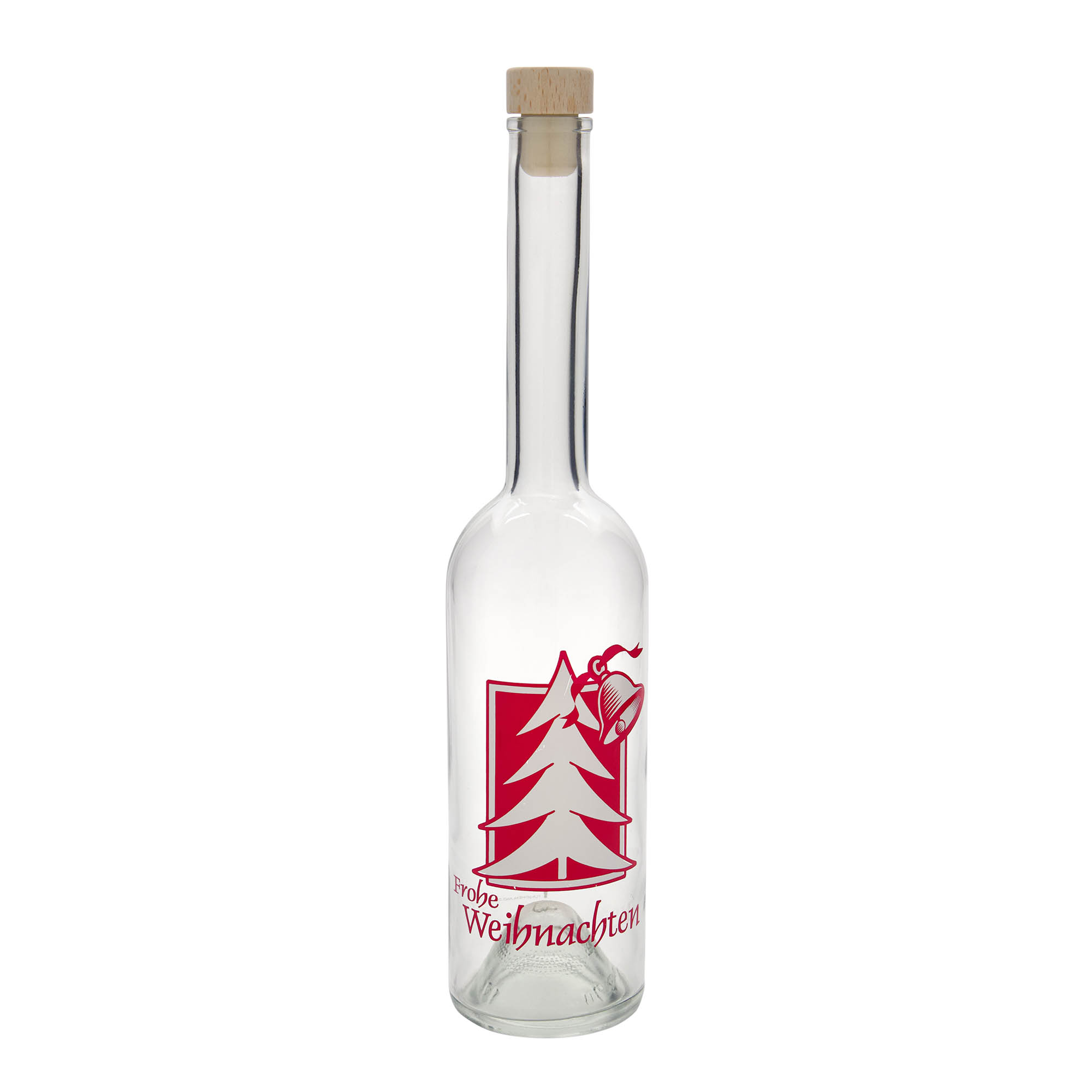 500 ml klaaspudel 'Opera', motiiv: jõulutervitus, suuava: kork