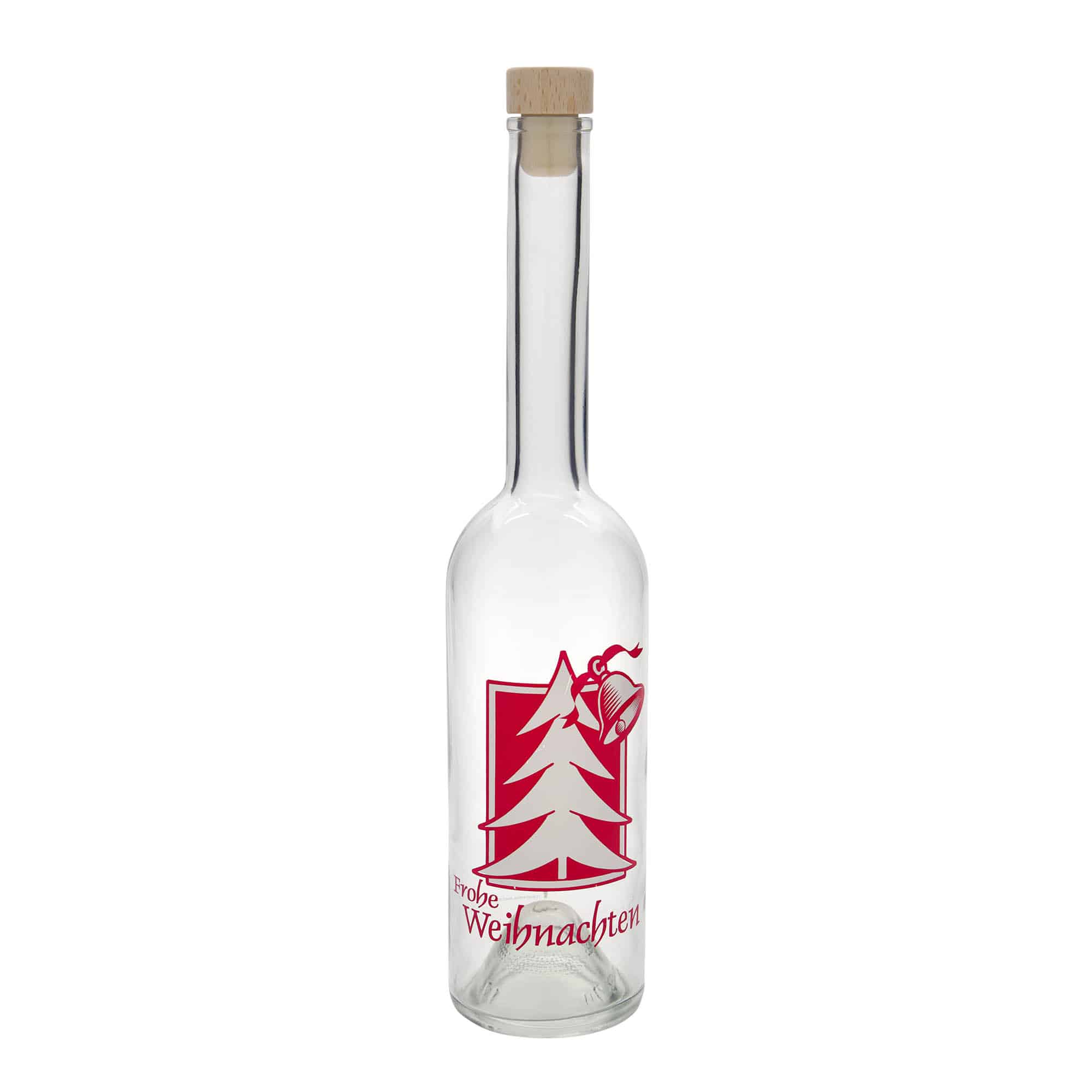 500 ml klaaspudel „Opera“, motiiv: jõulutervitus, avale: kork