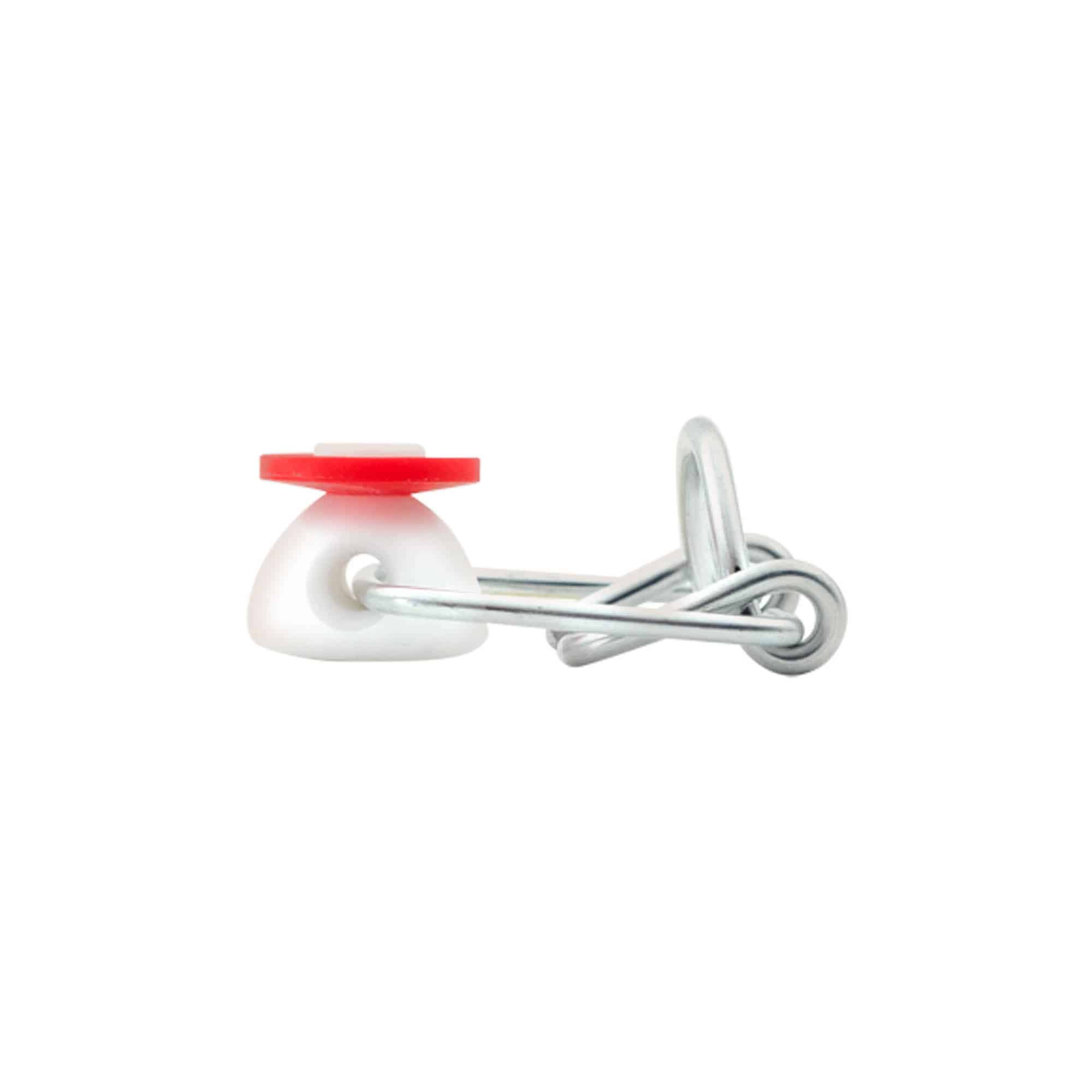 Mini-traatkork, plast, punane-valge Mini-traatkork, plast, punane-valge