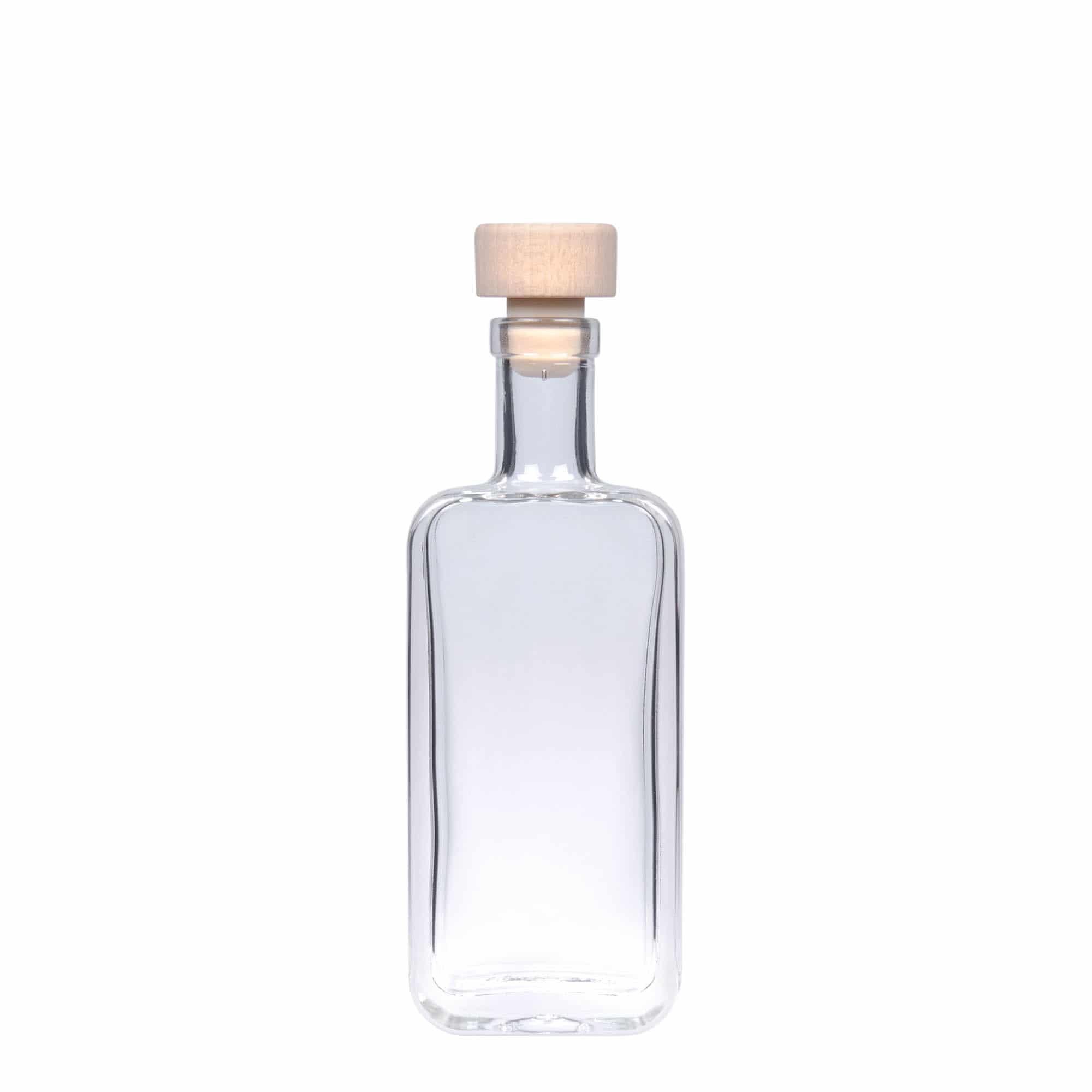 100 ml klaaspudel 'Nice', ristkülikukujuline, sulgur: kork
