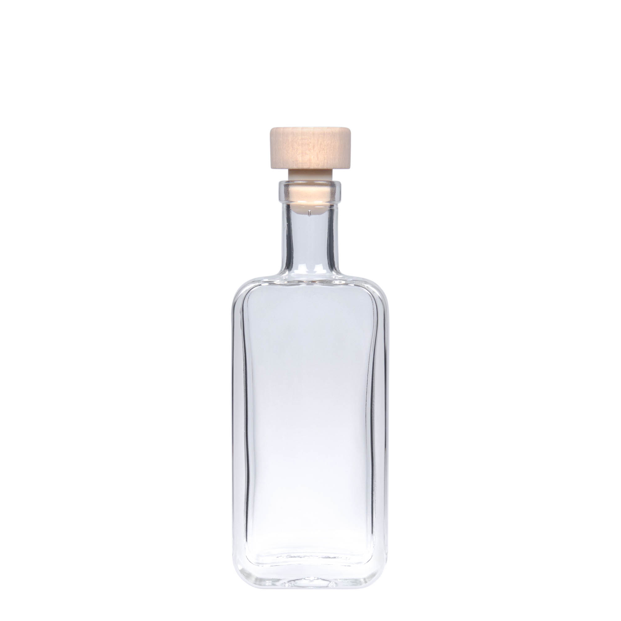 100 ml klaaspudel 'Nice', ristkülikukujuline, ava: kork