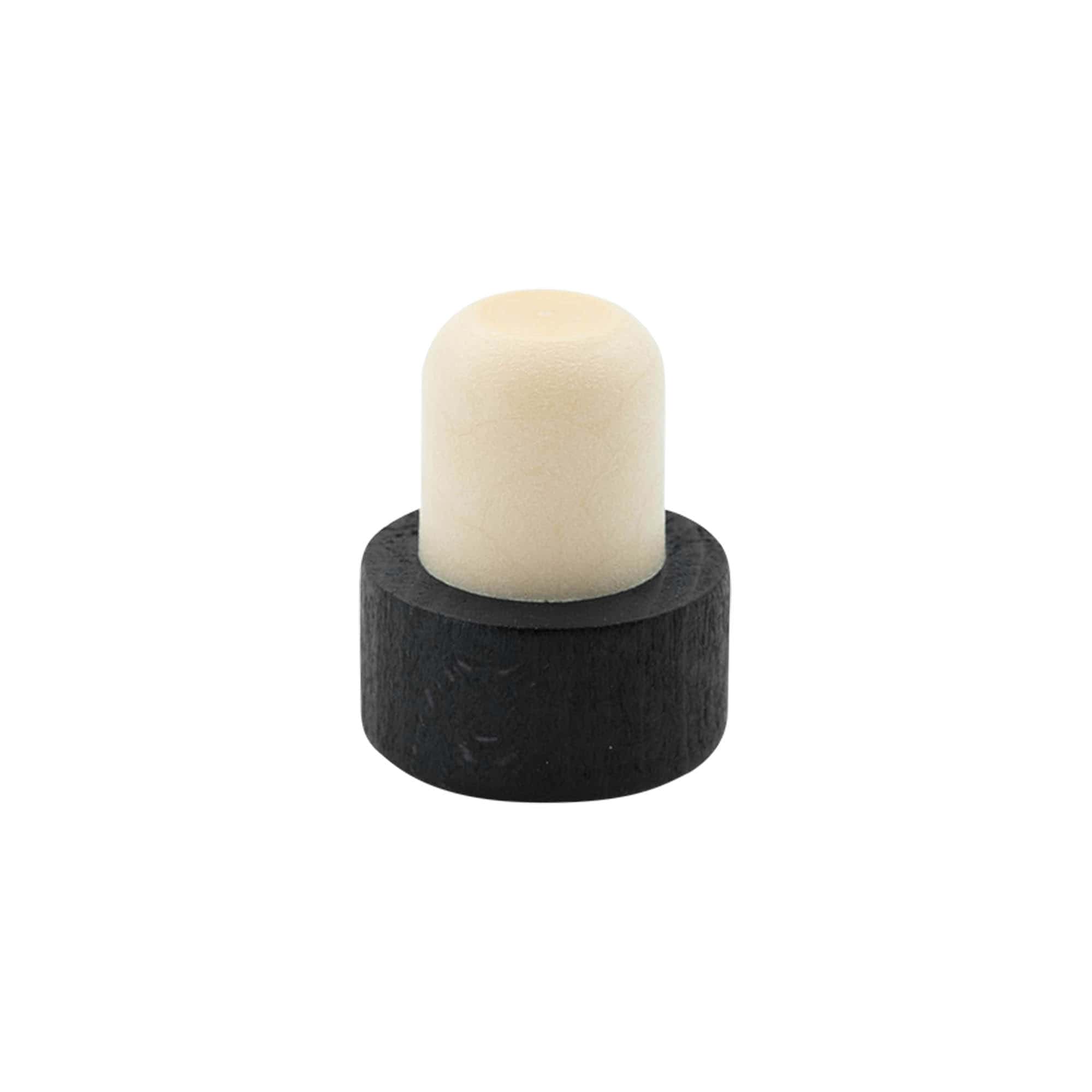 Käepideme kork 19 mm, puit/plastik, must, sobib avale: kork