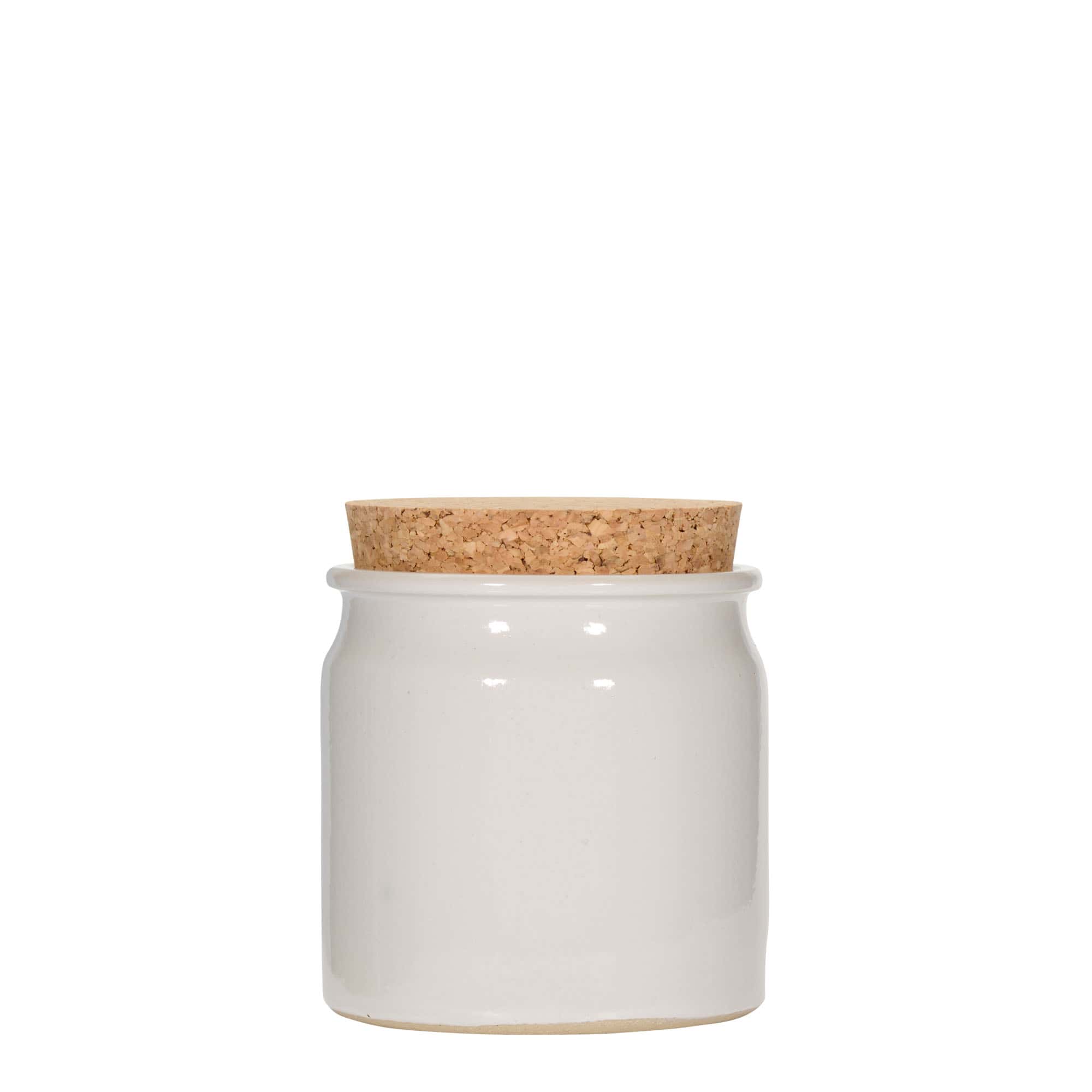 160 ml kivikeraamiline anum, keraamika, valge, sulgur: kork