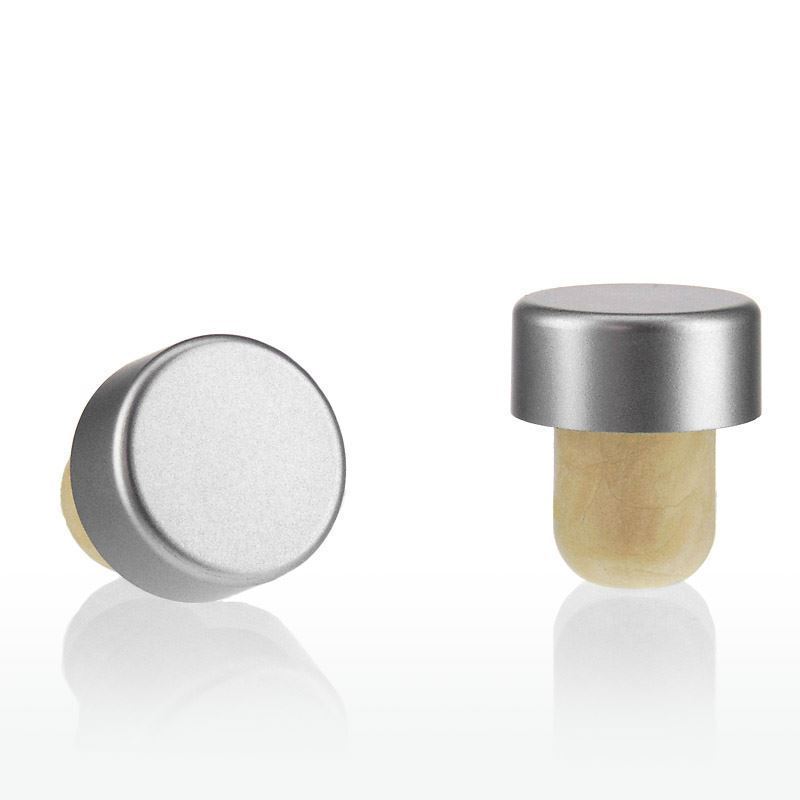 Käepidemekork 19 mm, plastik, hõbedane, avause jaoks: kork