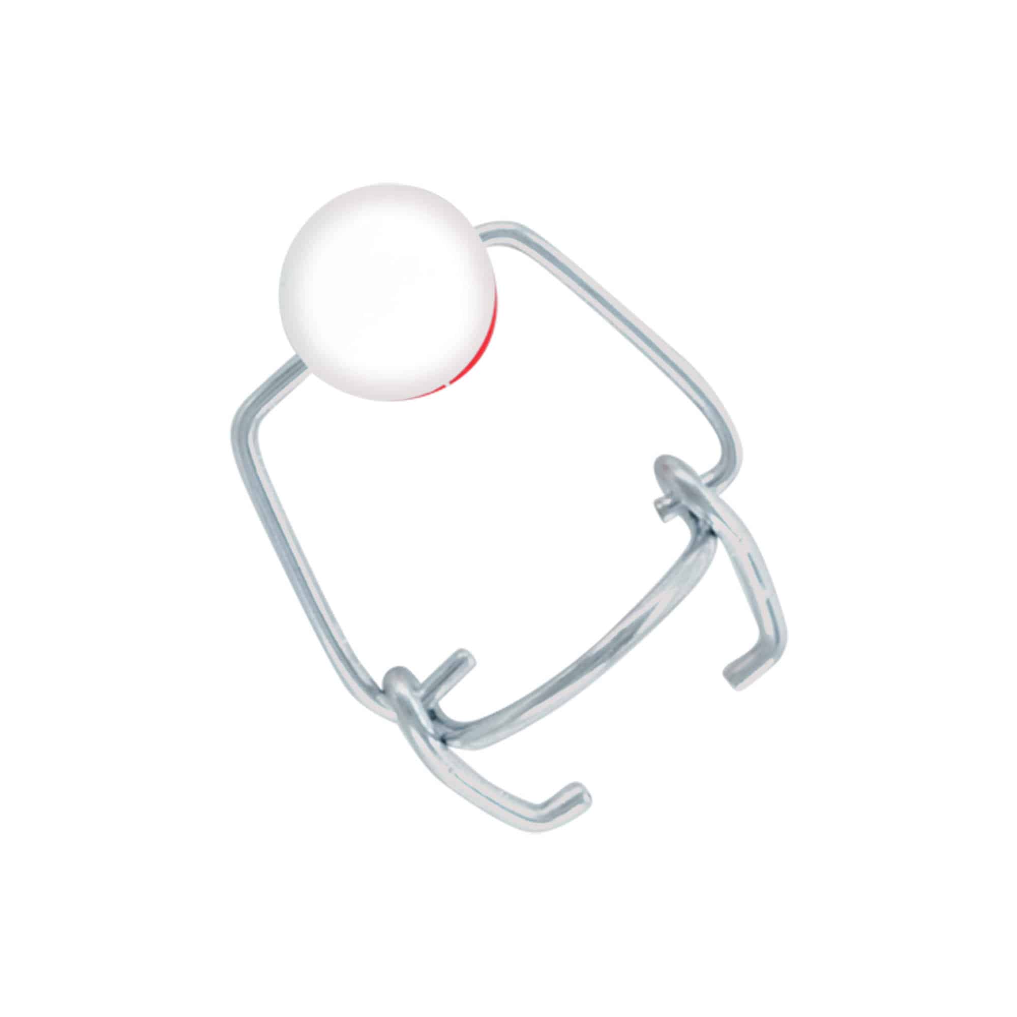 Mini triikrauakinnitus, plastik, punane-valge