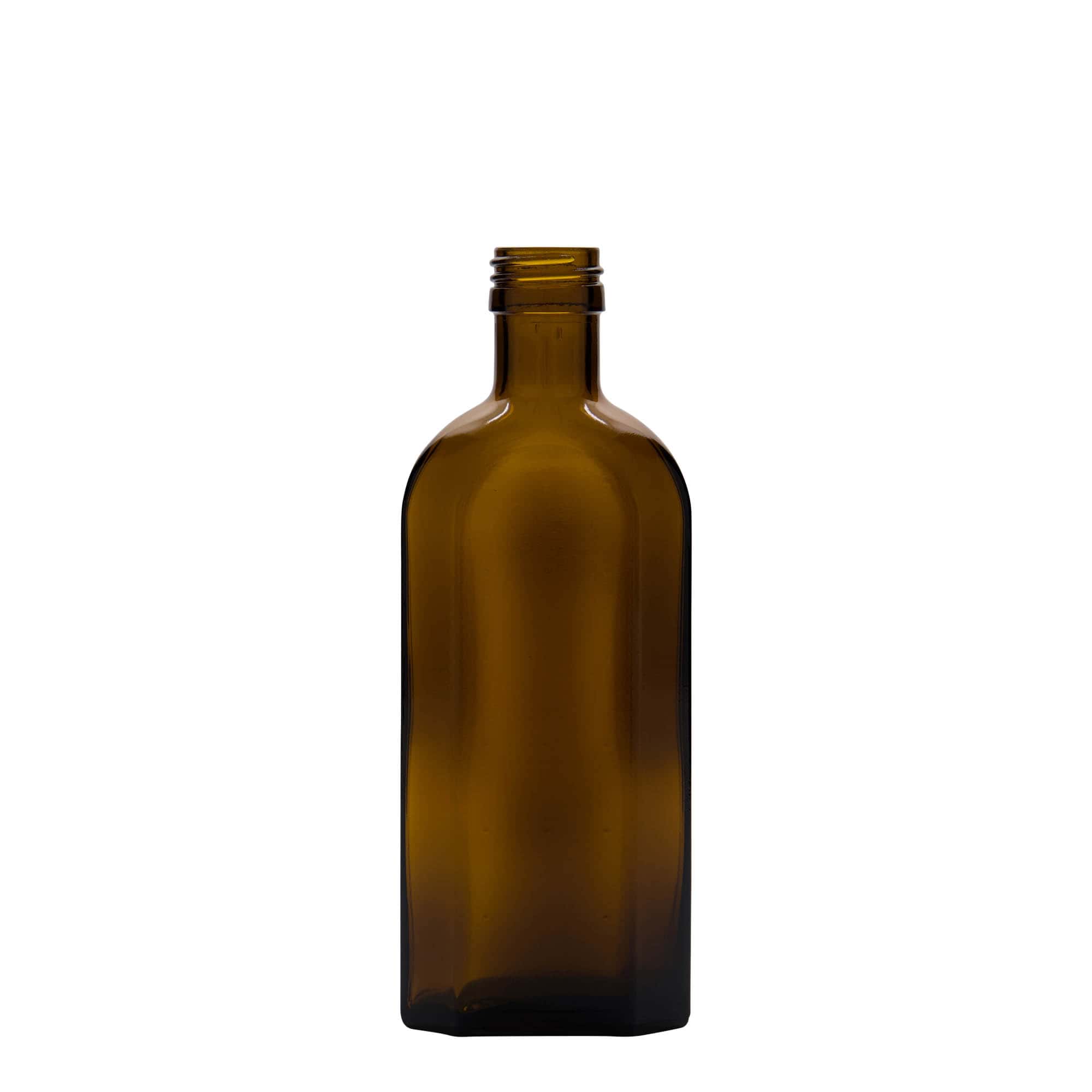 250 ml meditsiinipudel Meplat, ovaalne, klaas, pruun, avale: PP 28