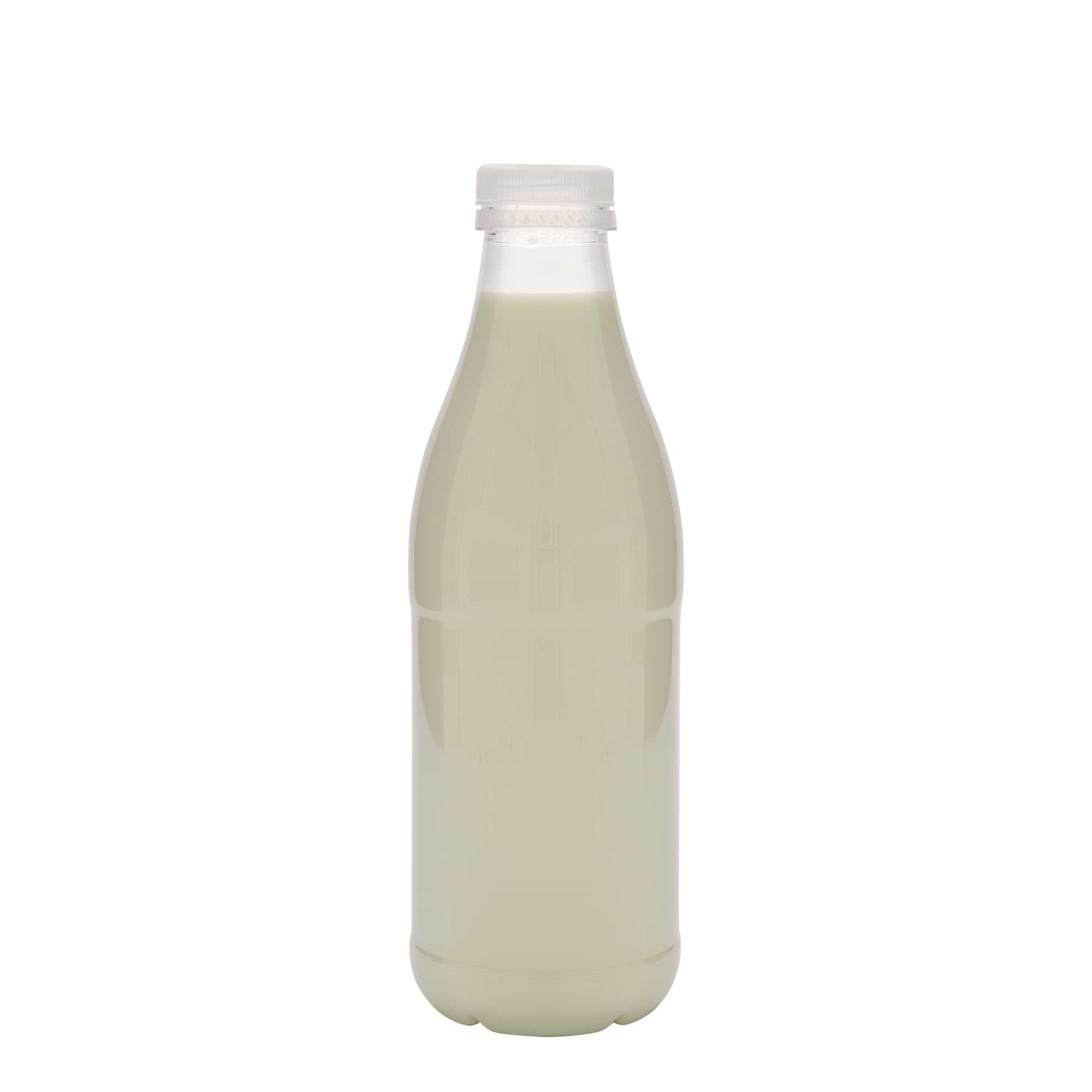 1.000 ml PET-pudel 'Piim ja mahl', plastik, kaelus: 38 mm