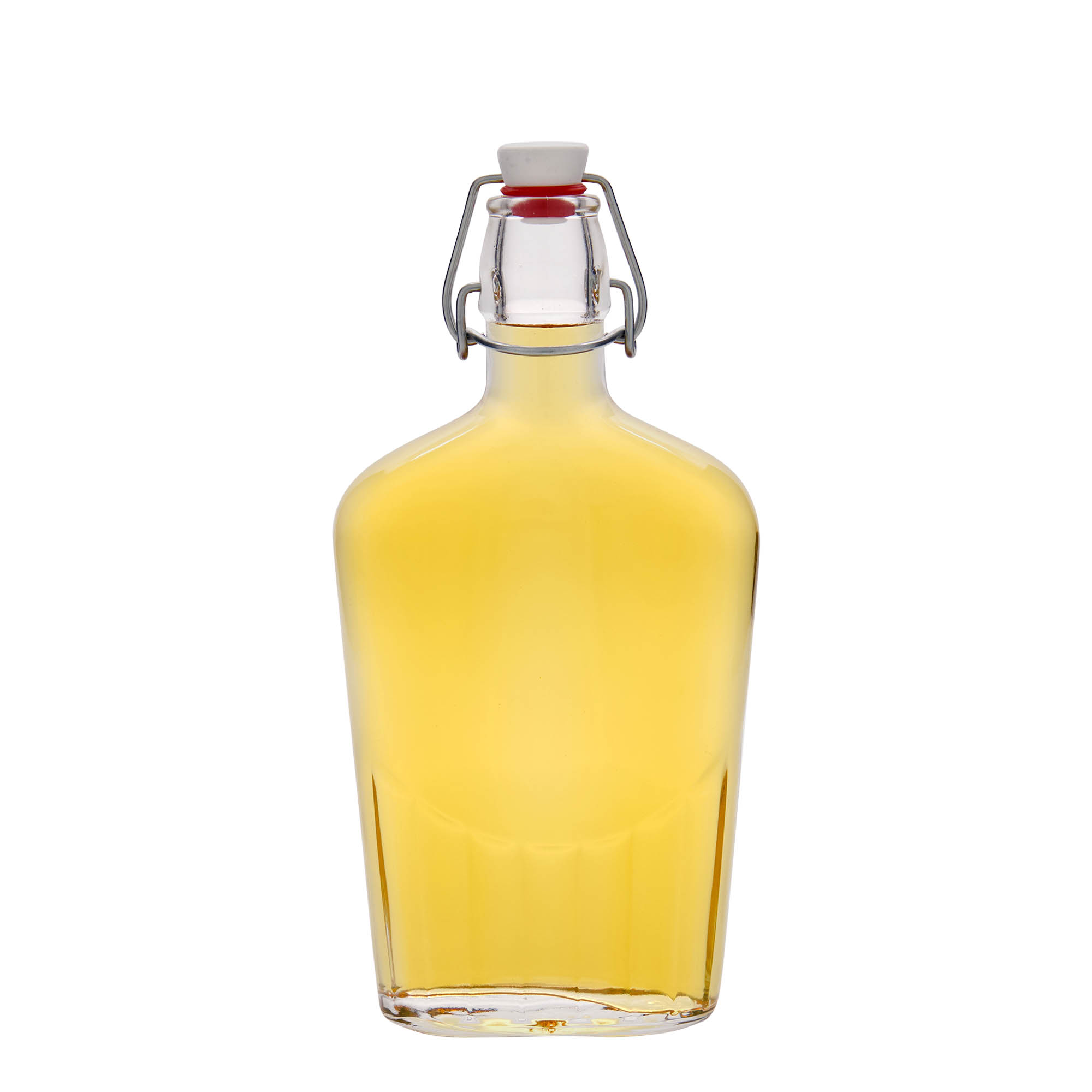 500 ml klaaspudel 'Fiaschetta', ovaalne, suu: klambrikork 500 ml klaaspudel 'Fiaschetta', ovaalne, suu: klambrikork