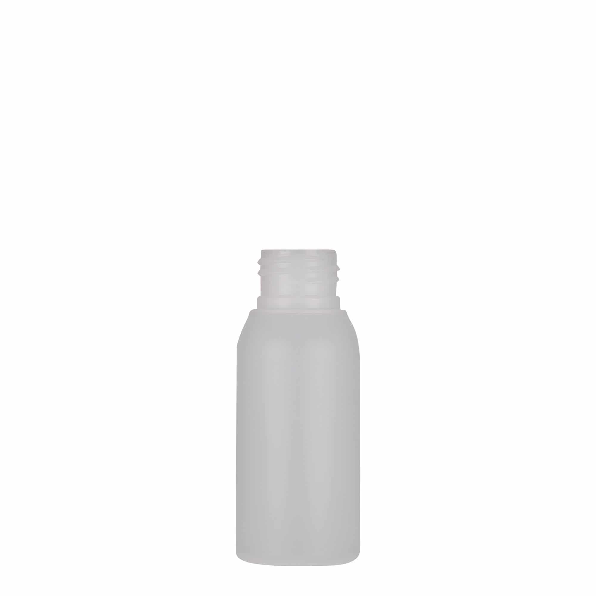 50 ml plastpudel 'Tuffy', HDPE, loomulik värv, sulgur: GPI 24/410 50 ml plastpudel 'Tuffy', HDPE, loomulik värv, sulgur: GPI 24/410