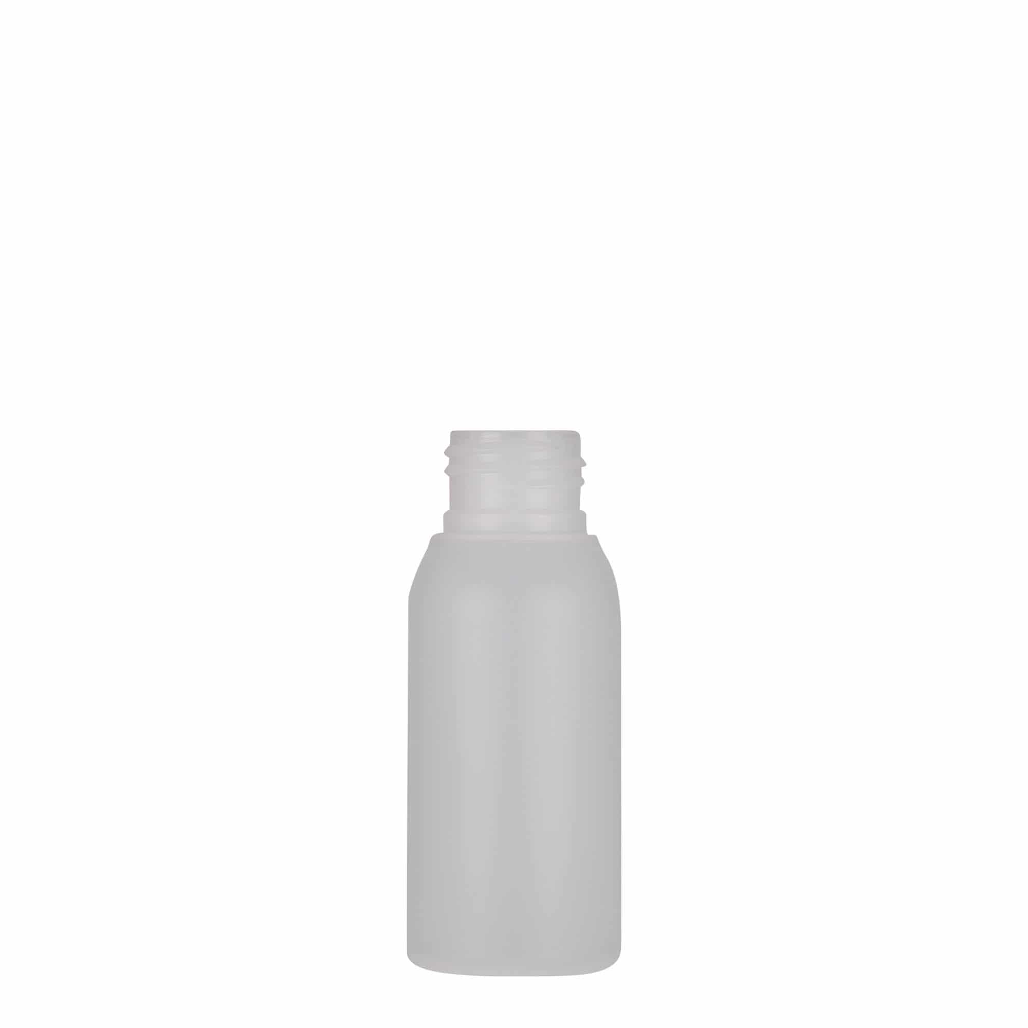 50 ml plastikpudel 'Tuffy', HDPE, naturaalne, suuava: 24/410