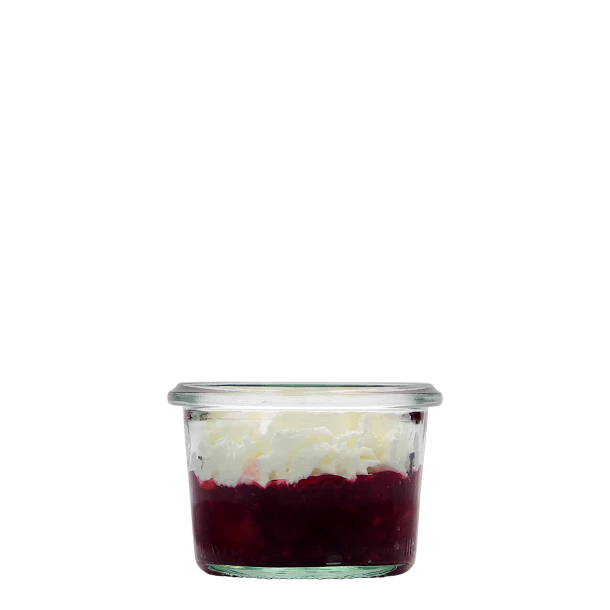 80 ml WECKi laia suuga purk, sulgur: ümar serv