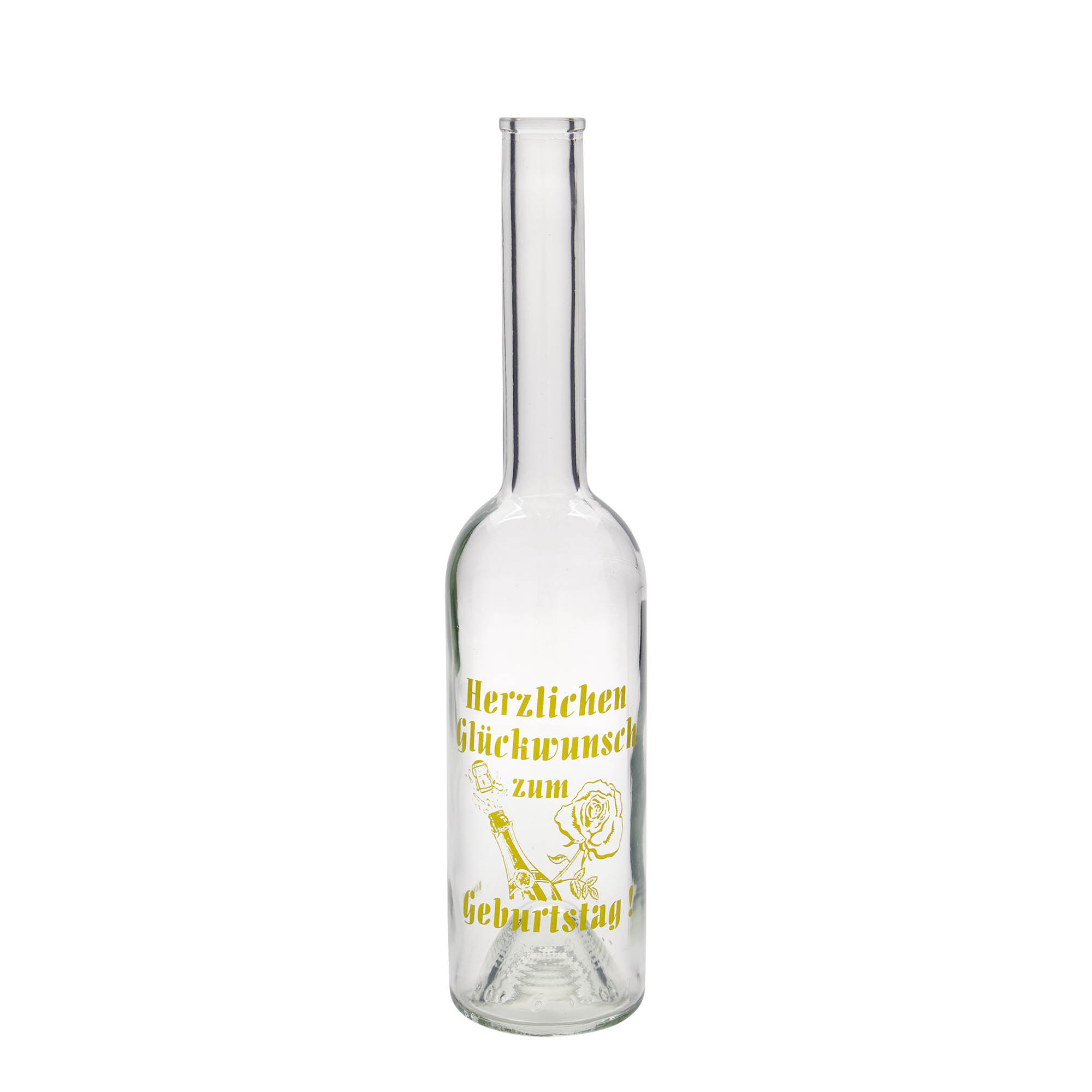 500 ml klaaspudel 'Opera', motiiv: sünnipäevapudel, suuava: kork 500 ml klaaspudel 'Opera', motiiv: sünnipäevapudel, suuava: kork