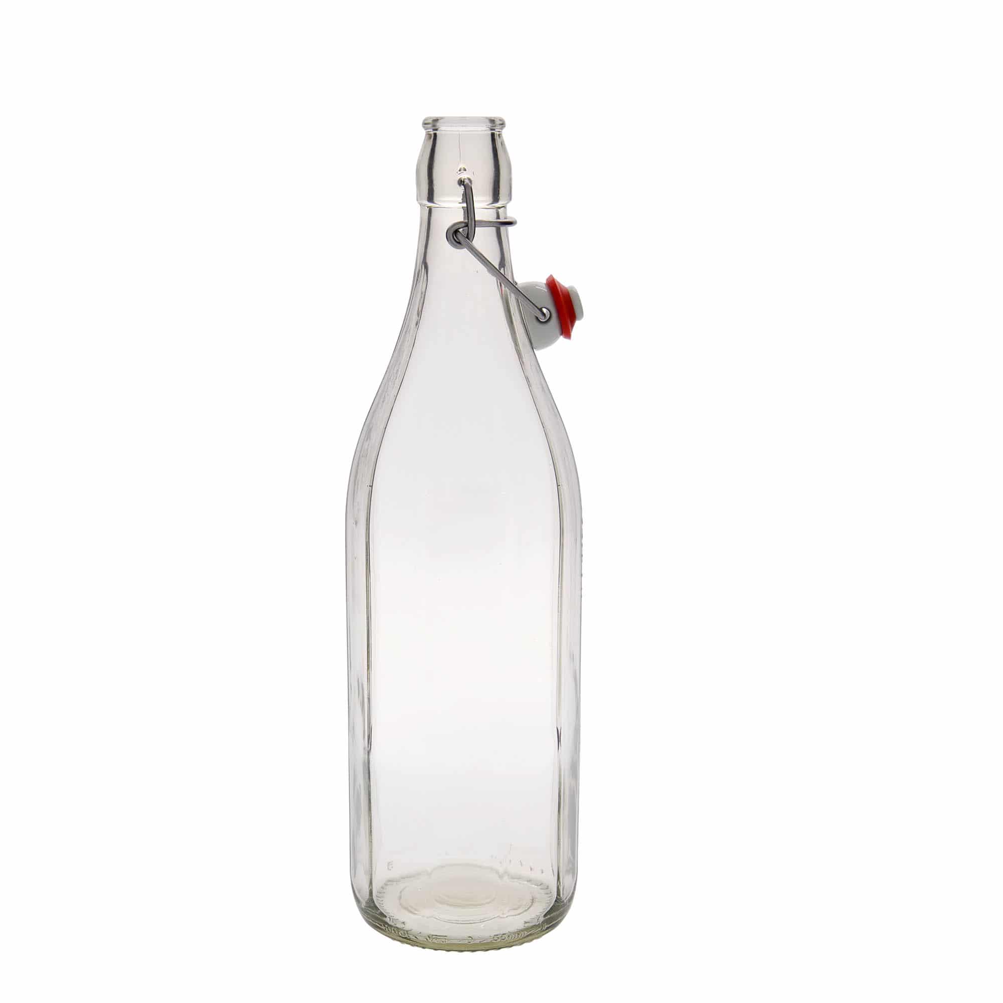 1000 ml klaaspudel 'Bravo', kümnekandiline, sulgur: traatkork