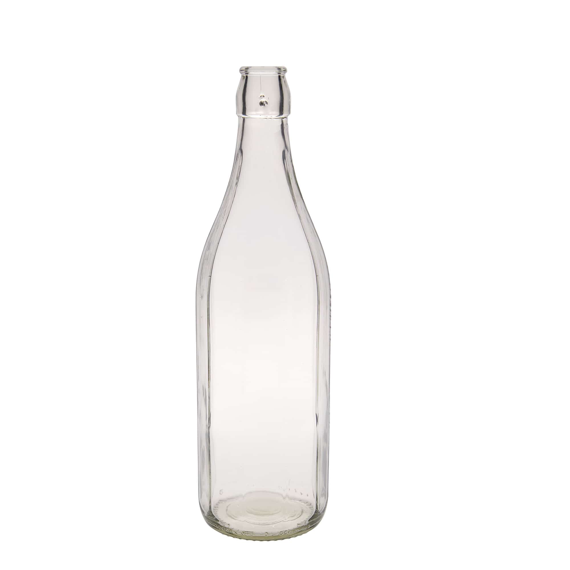 1.000 ml klaaspudel 'Bravo' #, kümnekandiline, suue: klambrikork