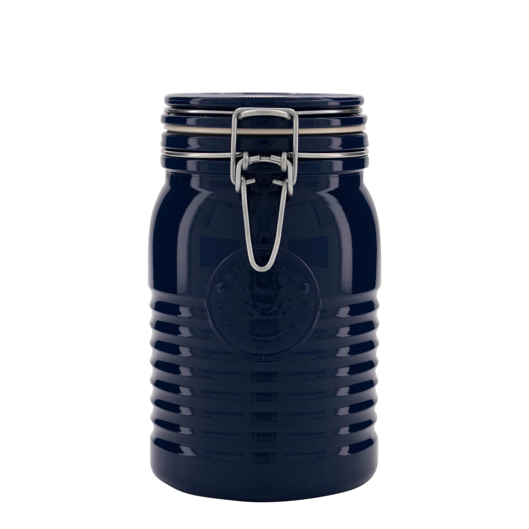 1000 ml traatkaanega purk 'Officina 1825', sinine, sulgur: traatkaas