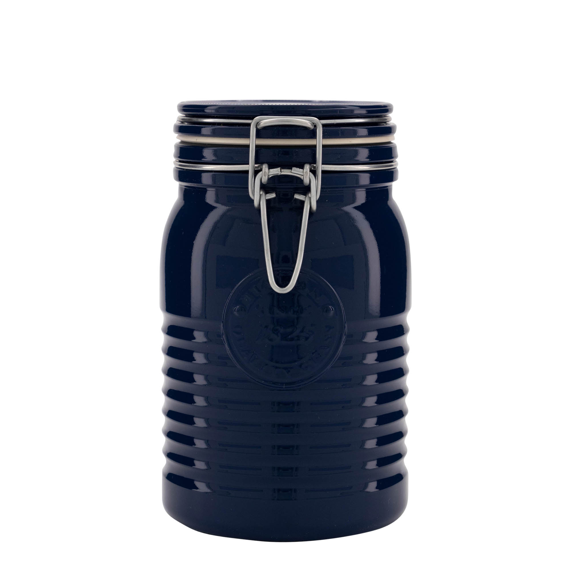 1000 ml traatkaanega purk 'Officina 1825', sinine, sulgur: traatkaas
