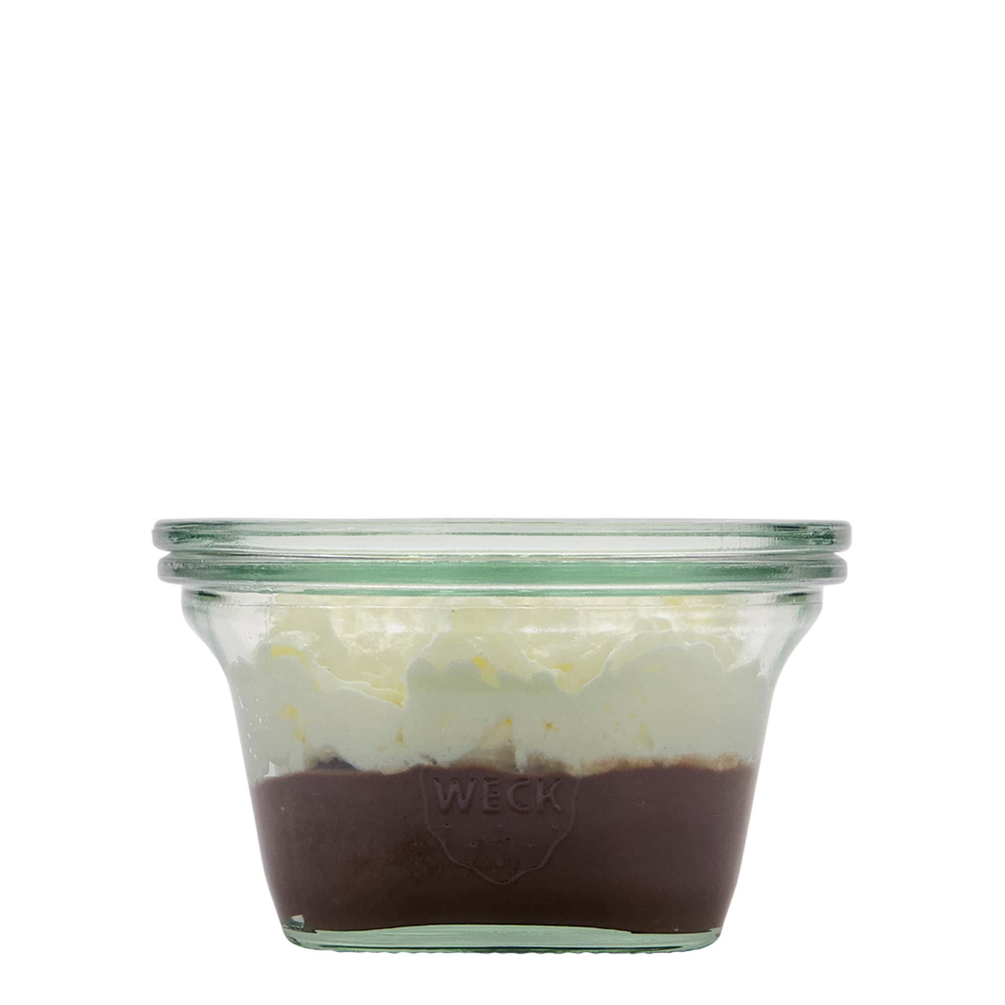 290 ml WECK-Quadro klaas, ruudukujuline, avale: ümaräärega