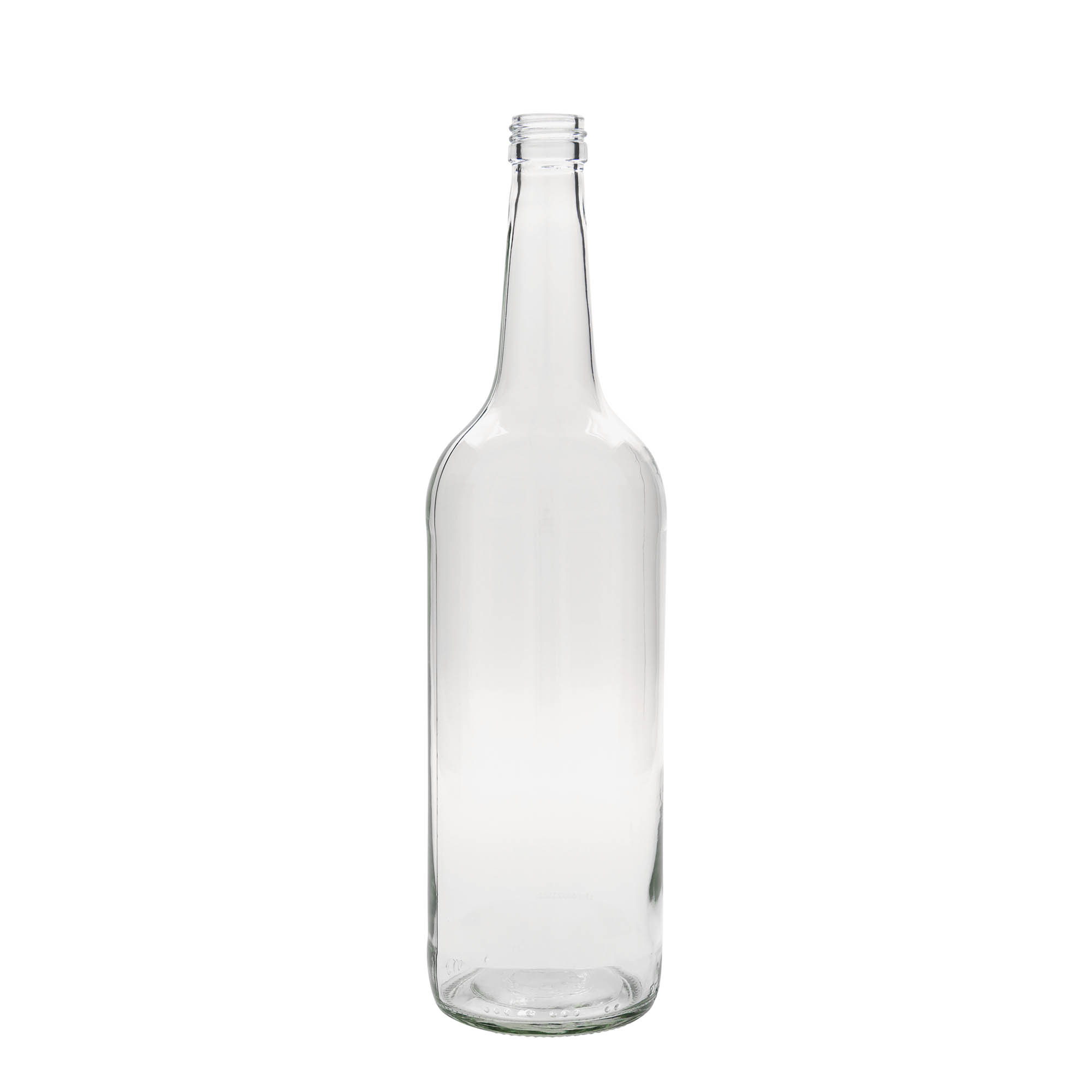 1.000 ml klaaspudel sirge kaelaga, suuava: PP 28 1.000 ml klaaspudel sirge kaelaga, suuava: PP 28