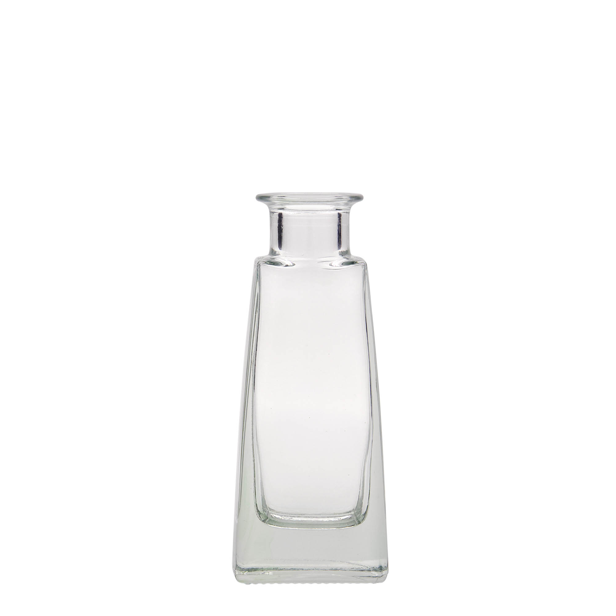 100 ml klaaspudel 'Timmy', ristkülikukujuline, suuava: kork