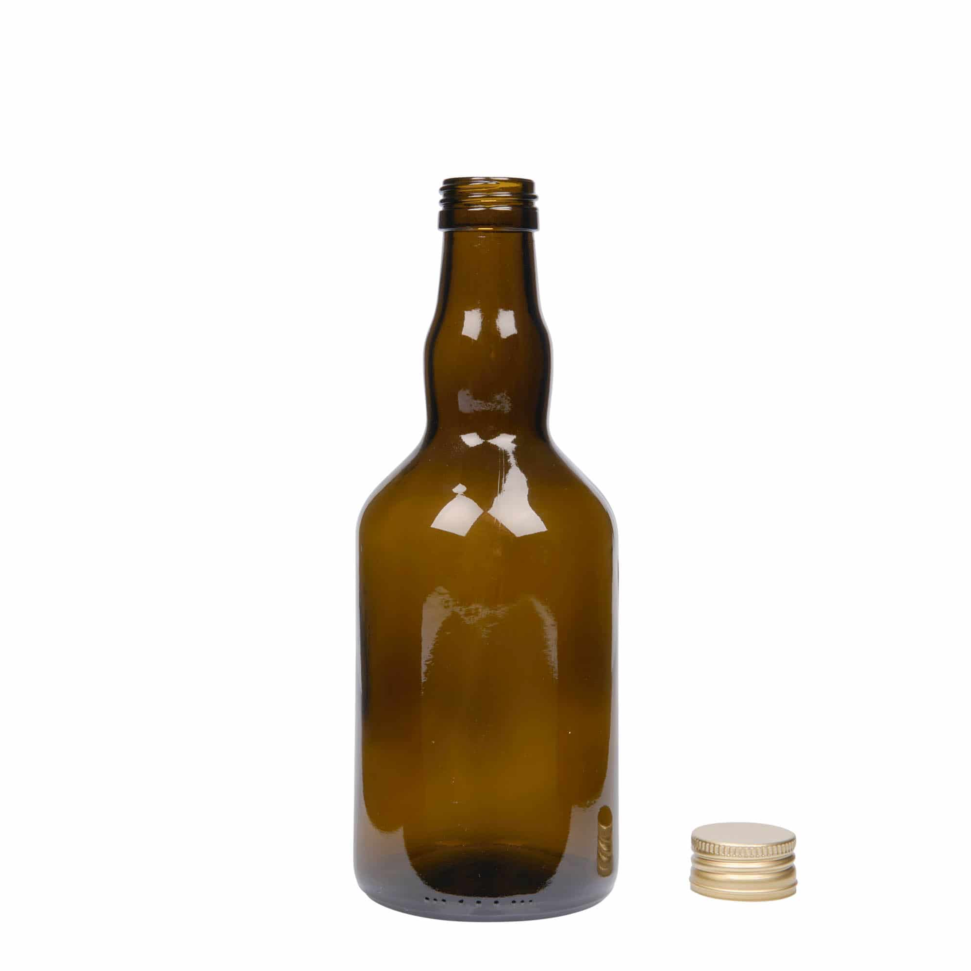 500 ml klaaspudel 'Olona', antiikroheline, suuava: PP 31,5