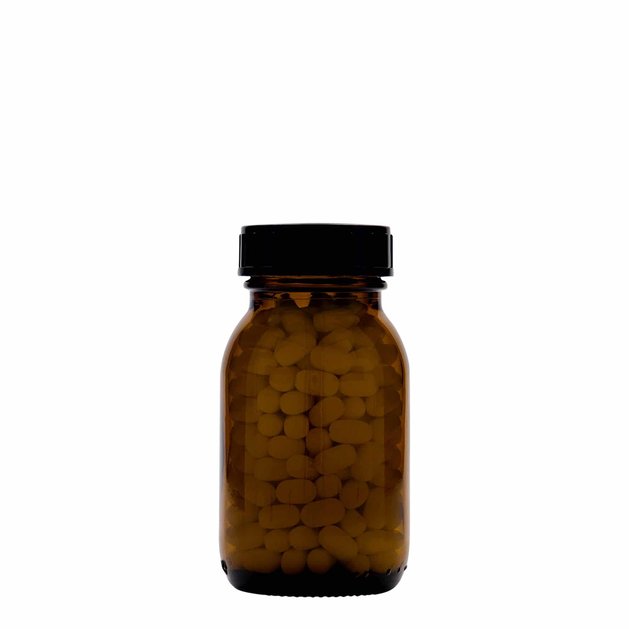 125 ml laiakaelne klaas, pruun, ava: DIN 40