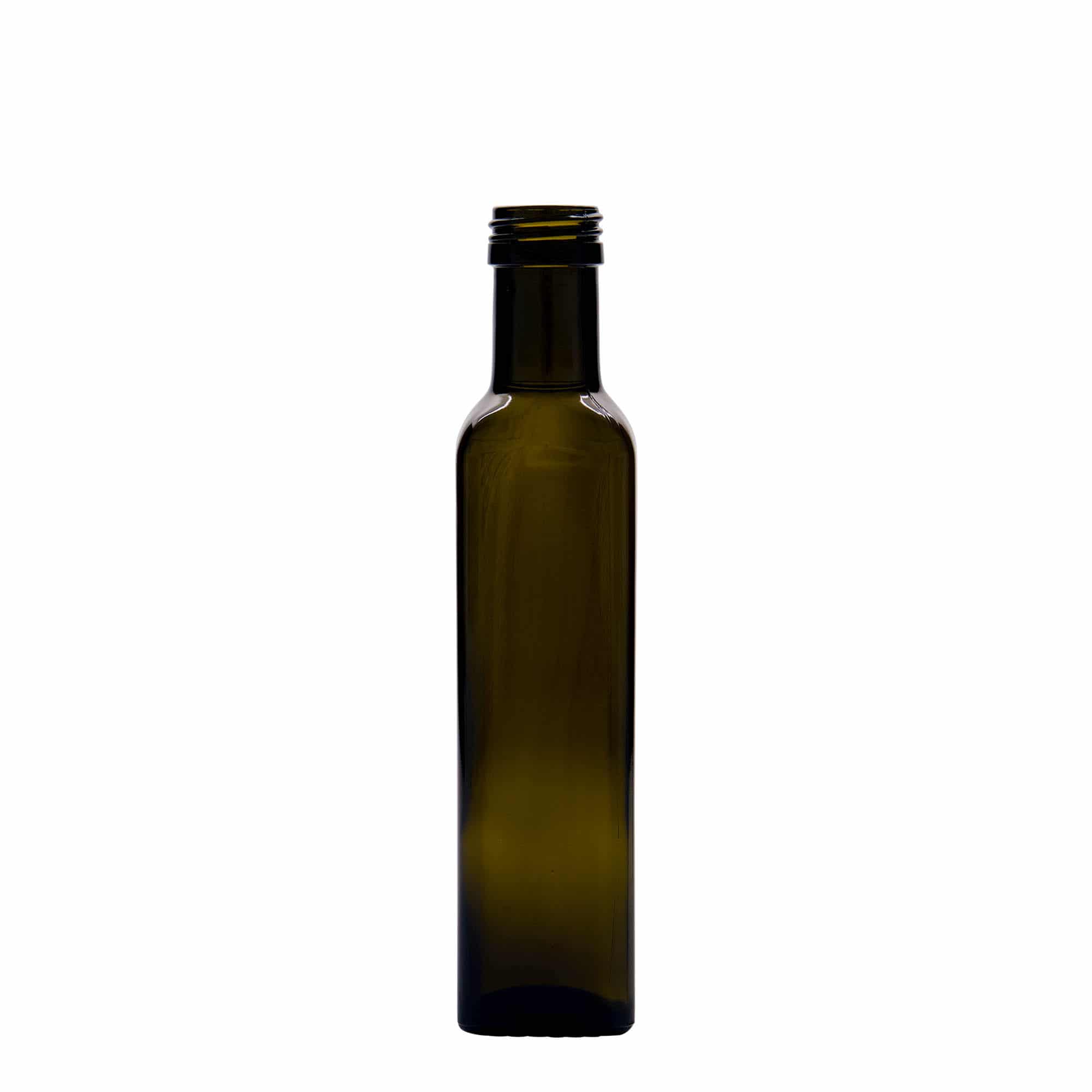 250 ml klaaspudel 'Marasca', ruudukujuline, antiikroheline, sulgur: PP 31,5
