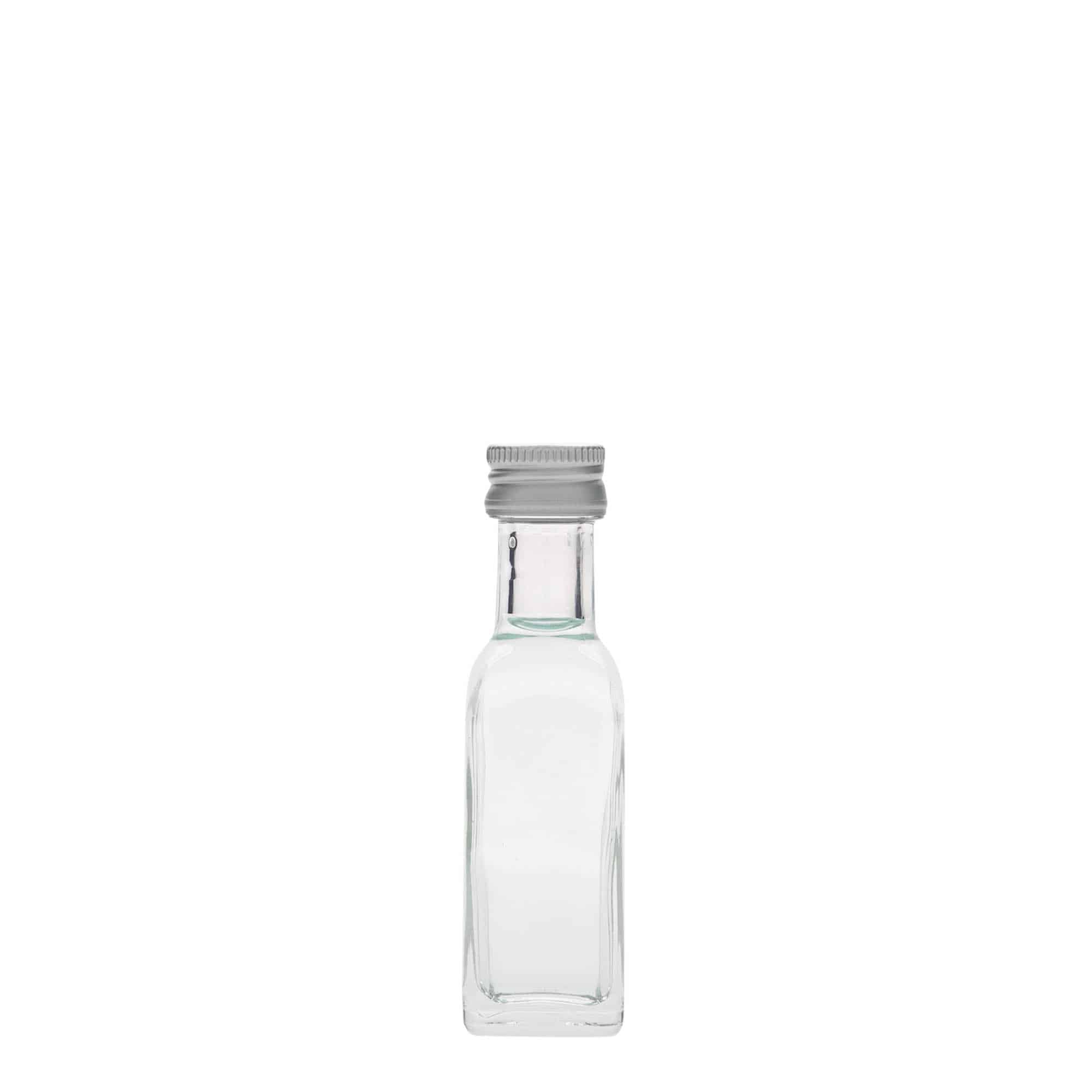 20 ml klaaspudel 'Marasca', ruudukujuline, sulgur: PP 18