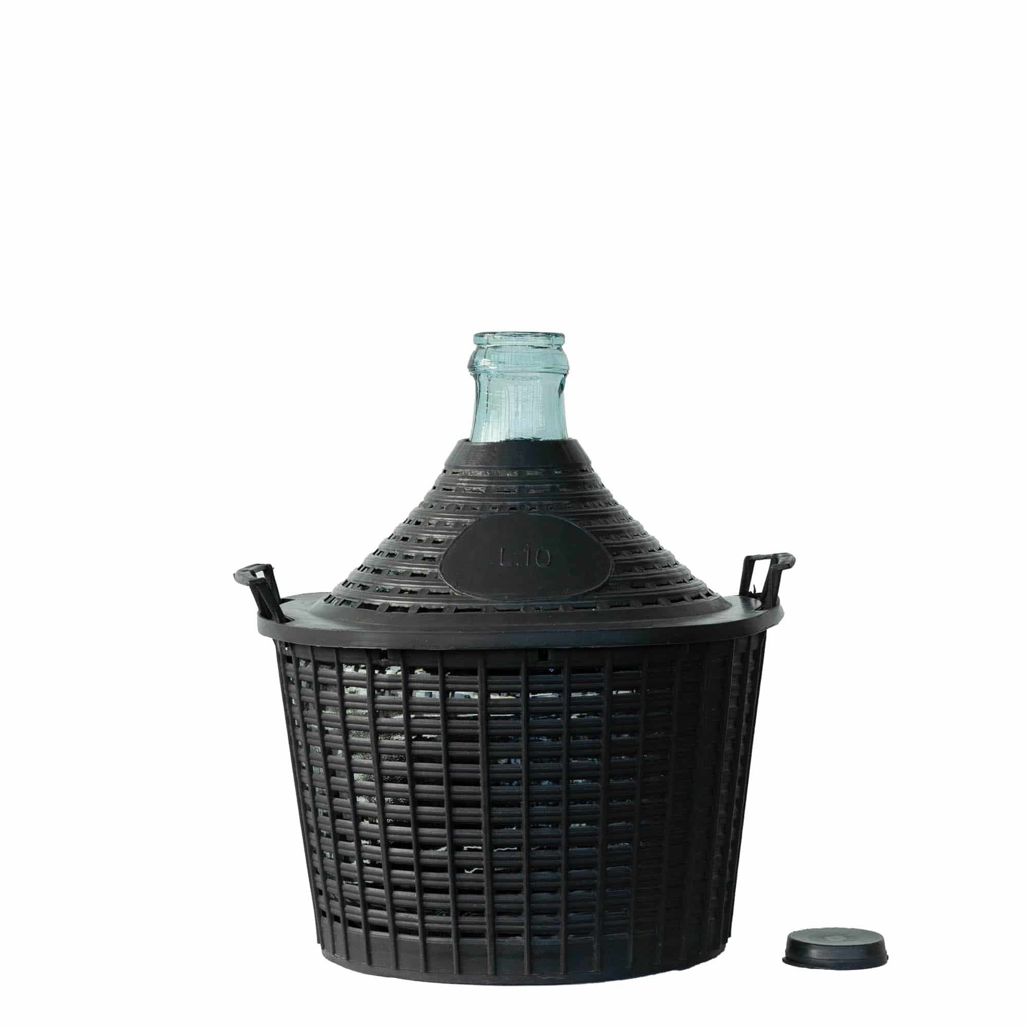 10 l pallkorkpudel kitsas kaelaga, klaas, suuava: klapikaas