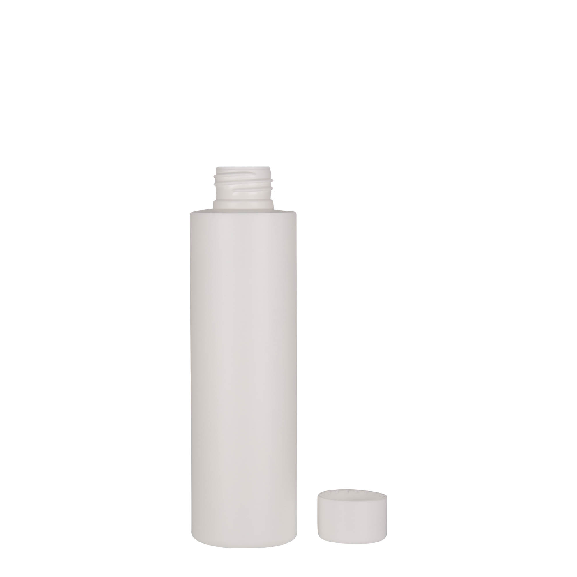150 ml plastpudel 'Pipe', HDPE, valge, suu: 24/410