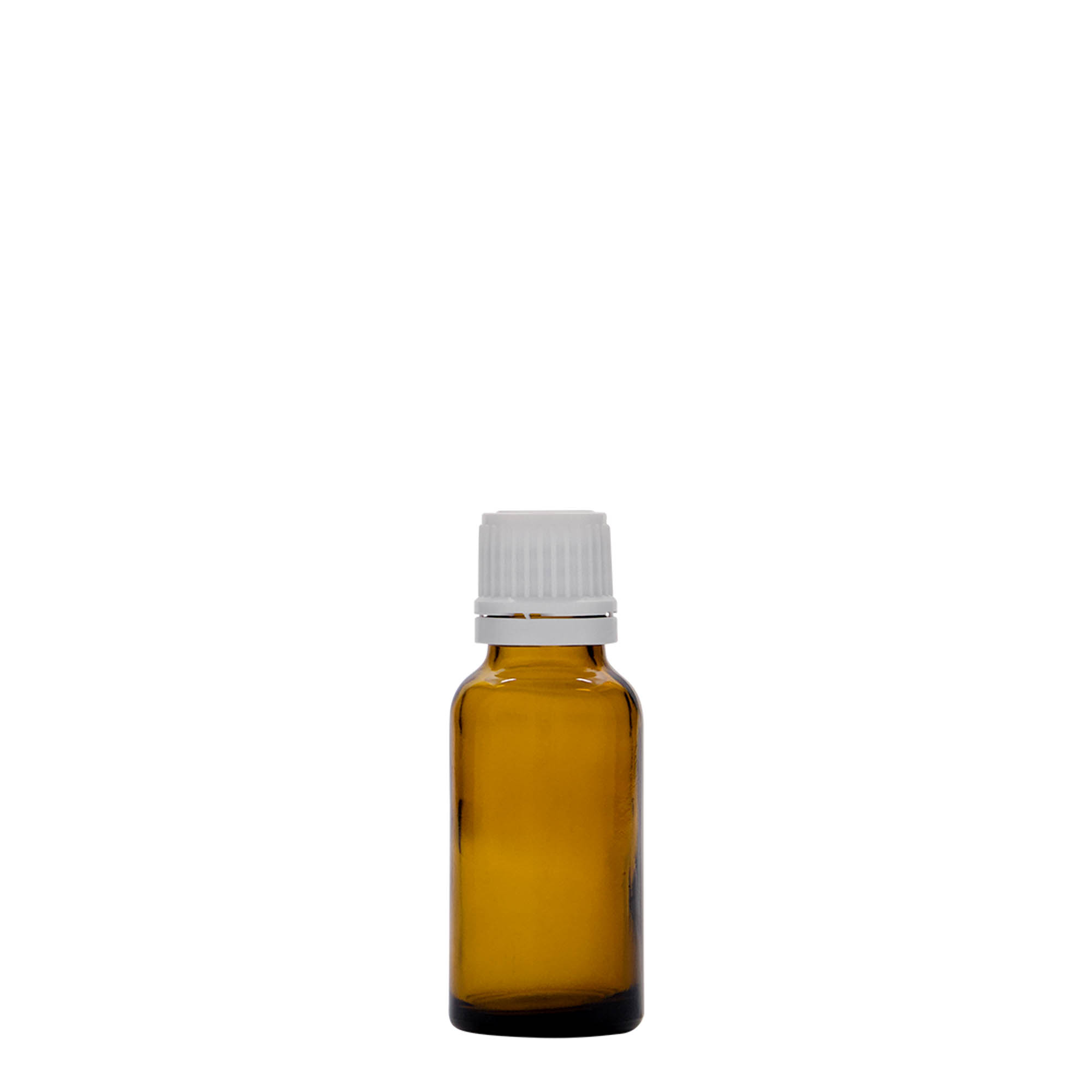 20 ml meditsiinipudel, pruun klaas, suuava: DIN 18