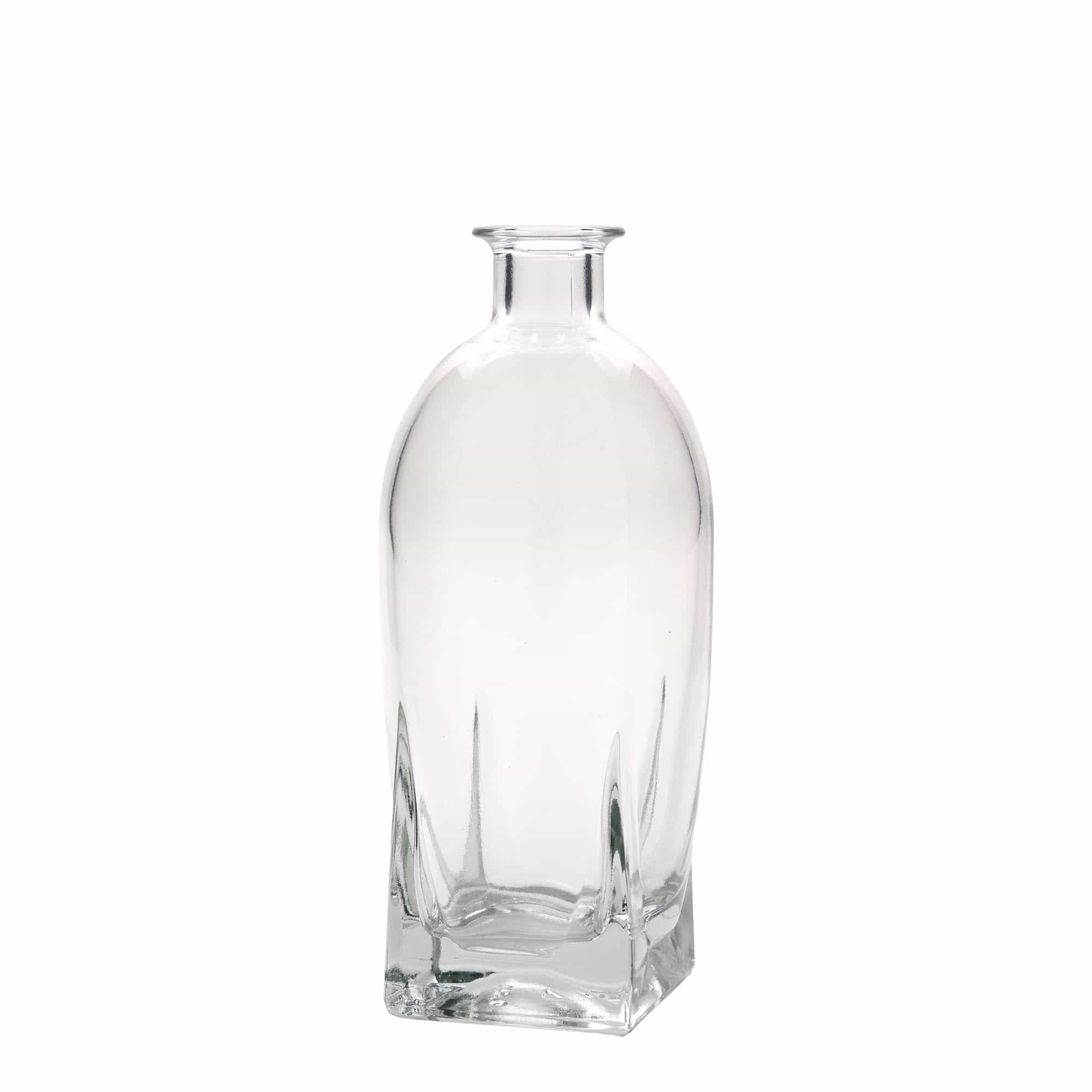 500 ml klaaspudel 'Zino', ruudukujuline, sulgur: kork