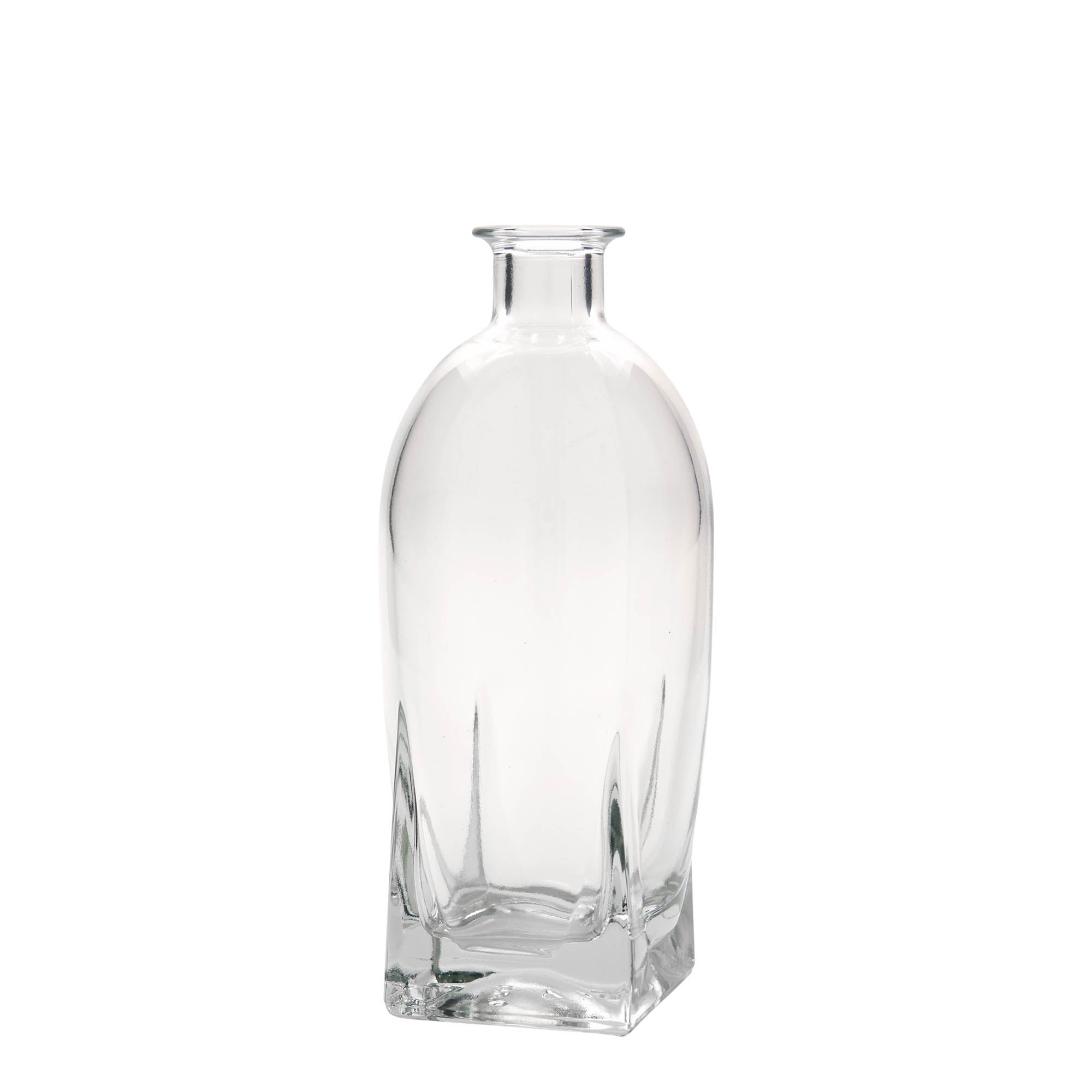 500 ml klaaspudel 'Zino', ruudukujuline, sulgur: kork