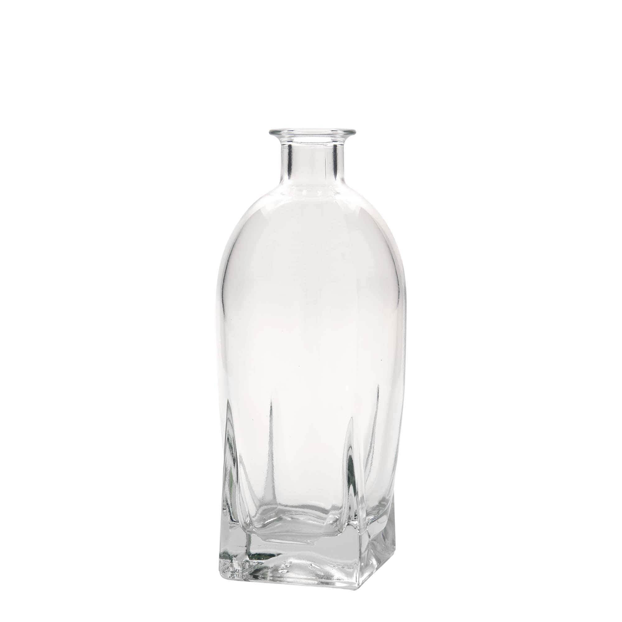 500 ml klaaspudel 'Zino', ruudukujuline, suuava: kork