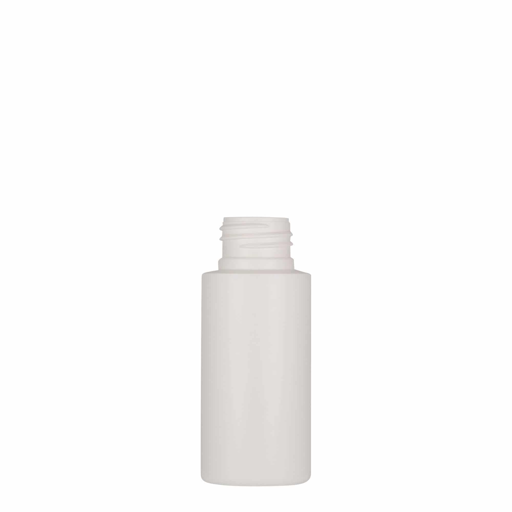 50 ml plastpudel 'Pipe', HDPE, valge, sulgur: GPI 24/410 50 ml plastpudel 'Pipe', HDPE, valge, sulgur: GPI 24/410