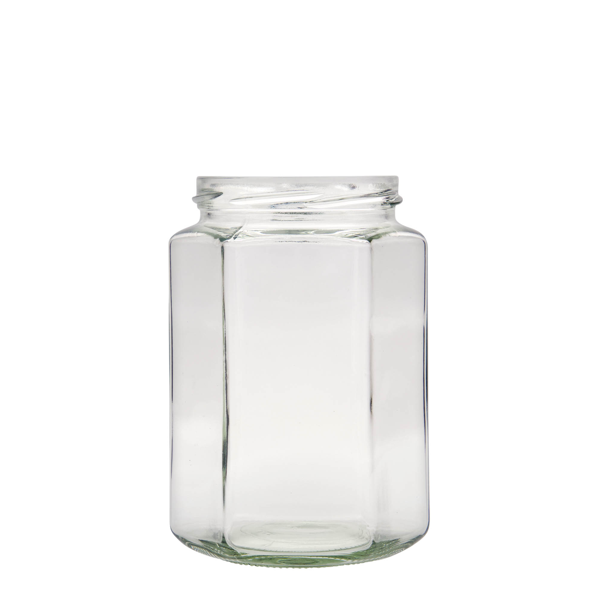 770 ml kuusnurkne klaaspurk, ava: Twist-Off (TO 82)