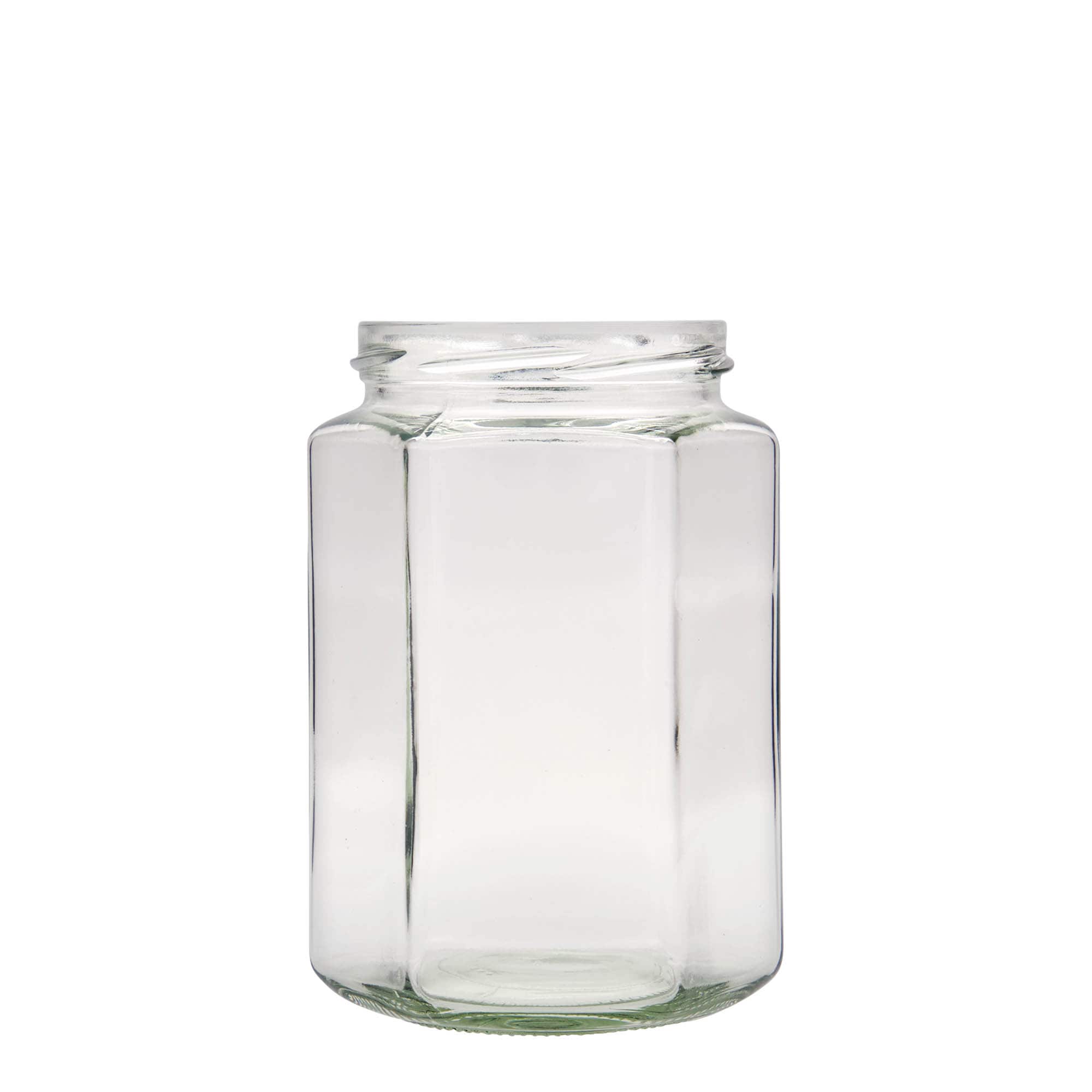 770 ml kuusnurkne klaaspurk, ava: Twist-Off (TO 82)
