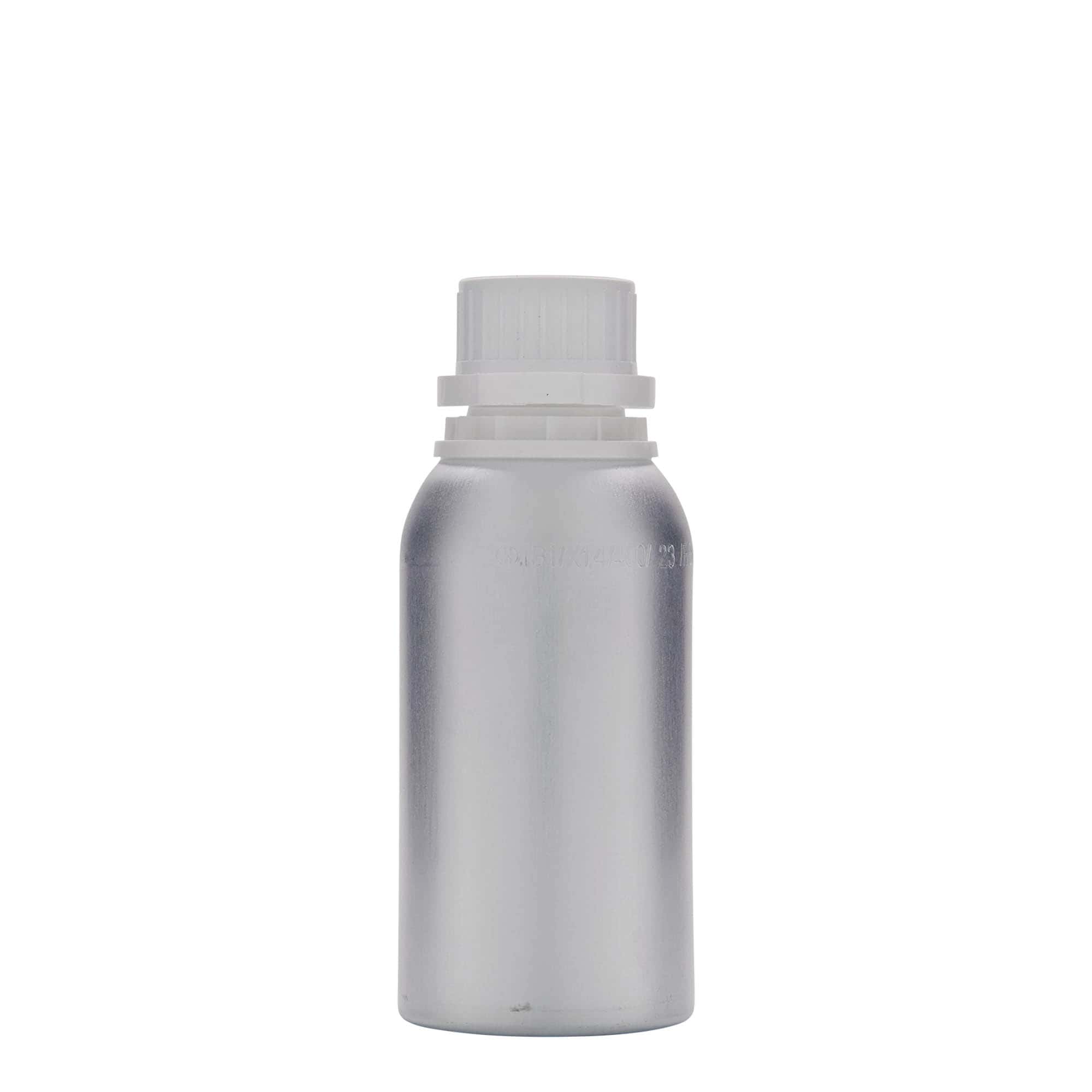 275 ml alumiiniumflask, metall, hõbedane, suuava: DIN 32