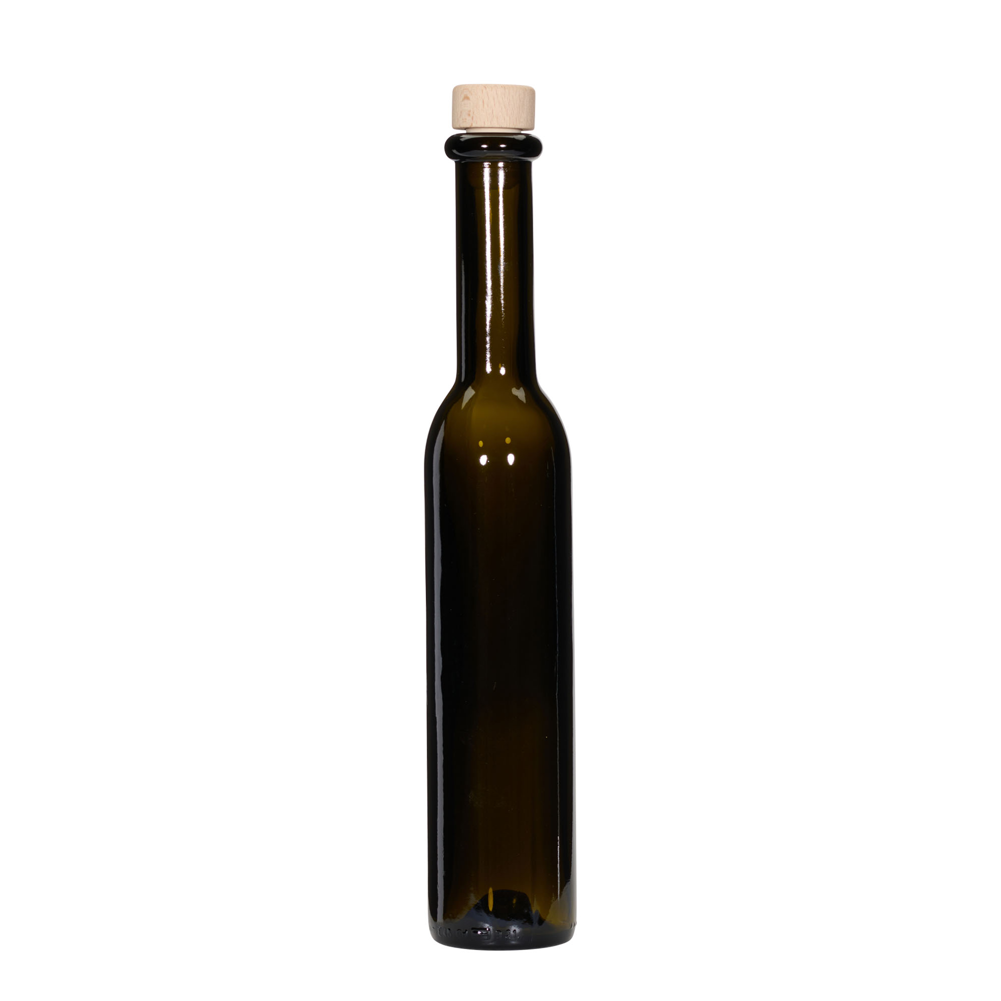 250 ml klaaspudel 'Rocky', antiikroheline, suuava: kork