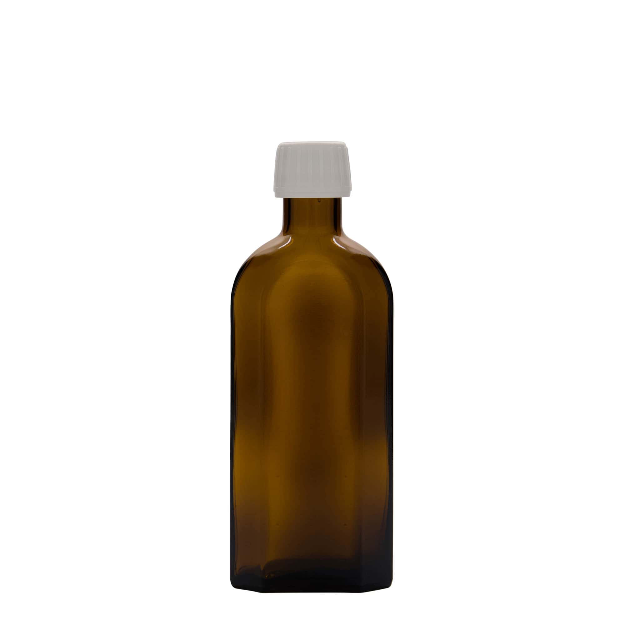 250 ml meditsiinipudel Meplat, ovaalne, klaas, pruun, suuava: PP 28