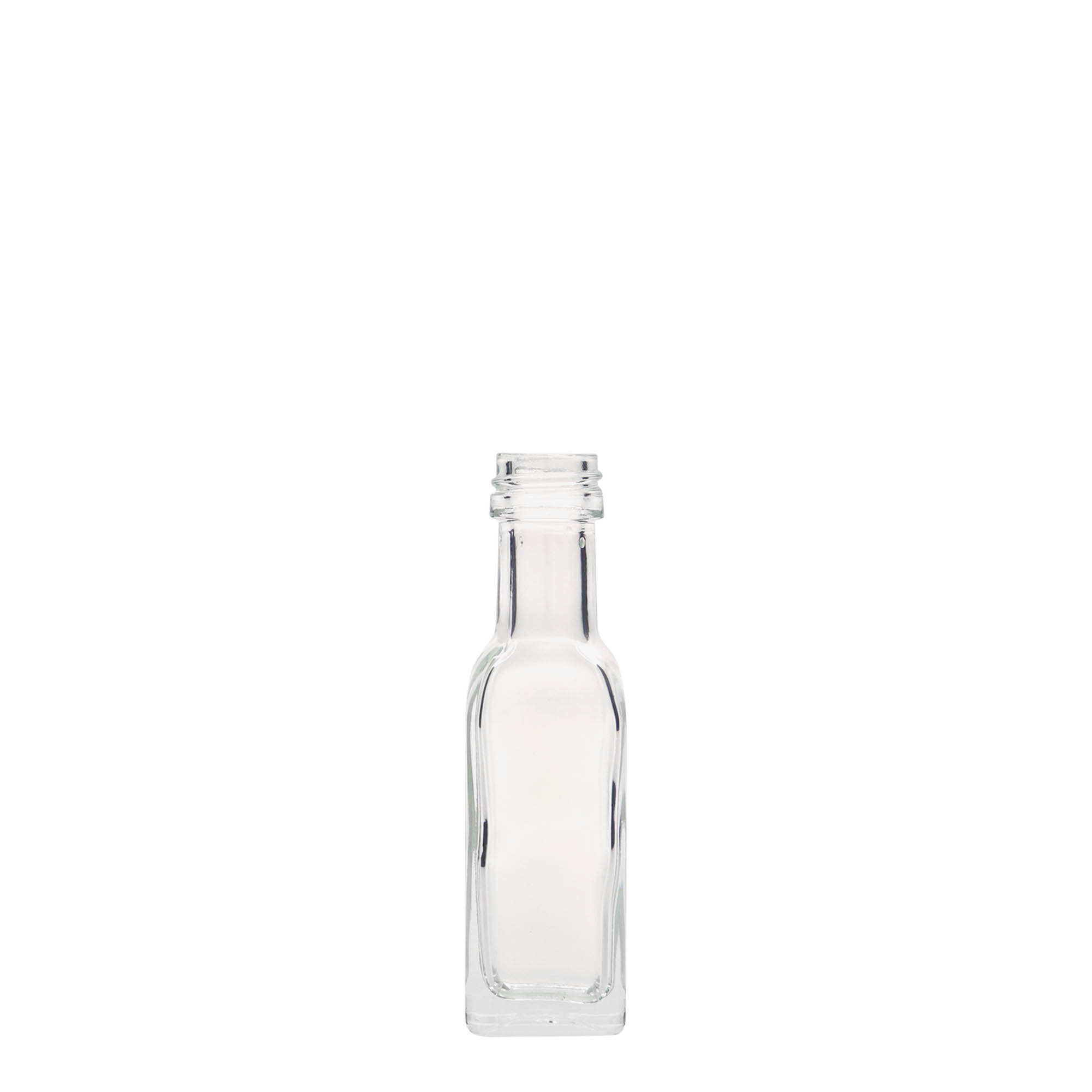 20 ml klaaspudel 'Marasca', ruudukujuline, suuava: PP 18